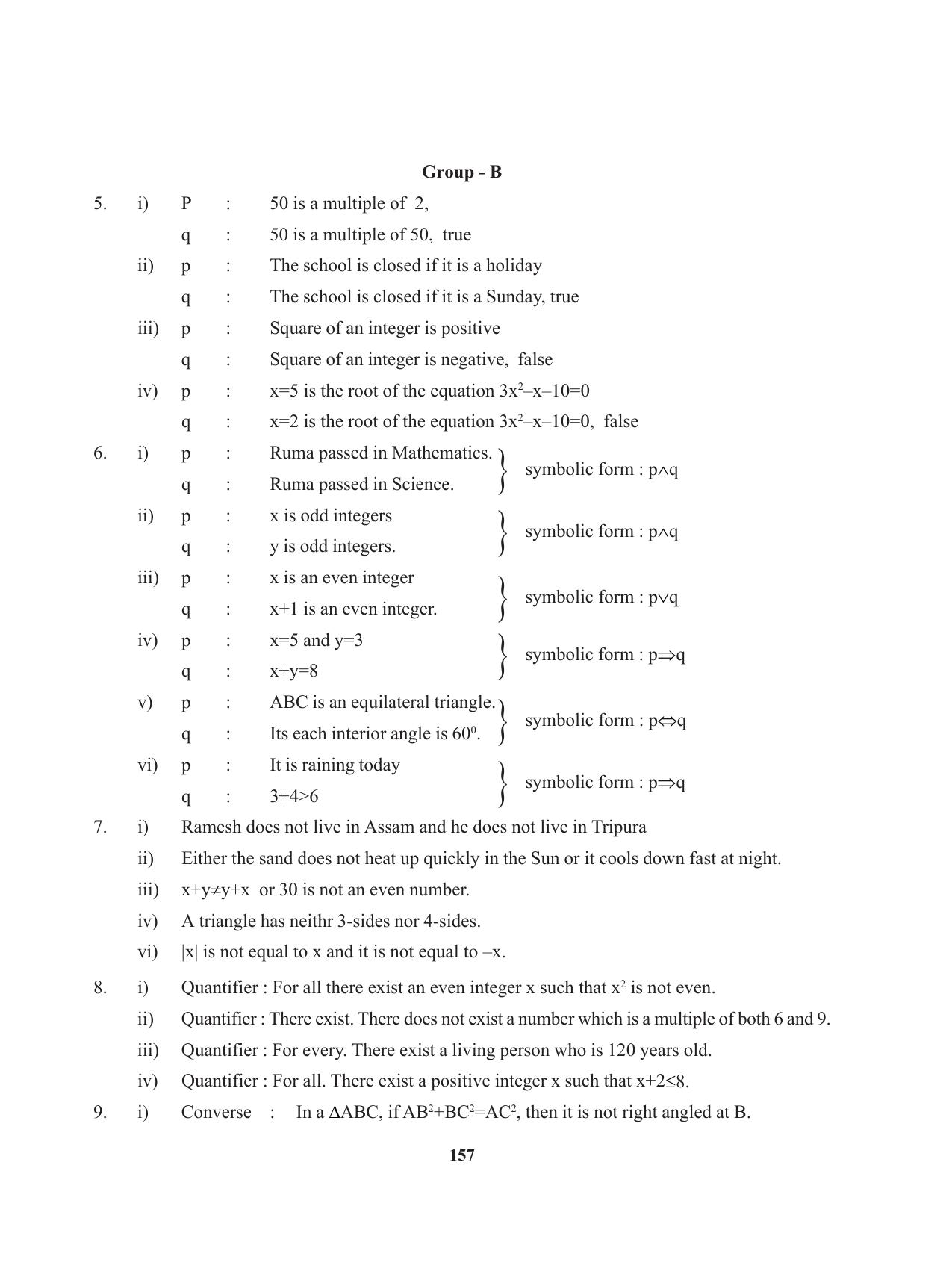 Tripura Board Class 11 Mathematics English Version Workbooks - Page 157