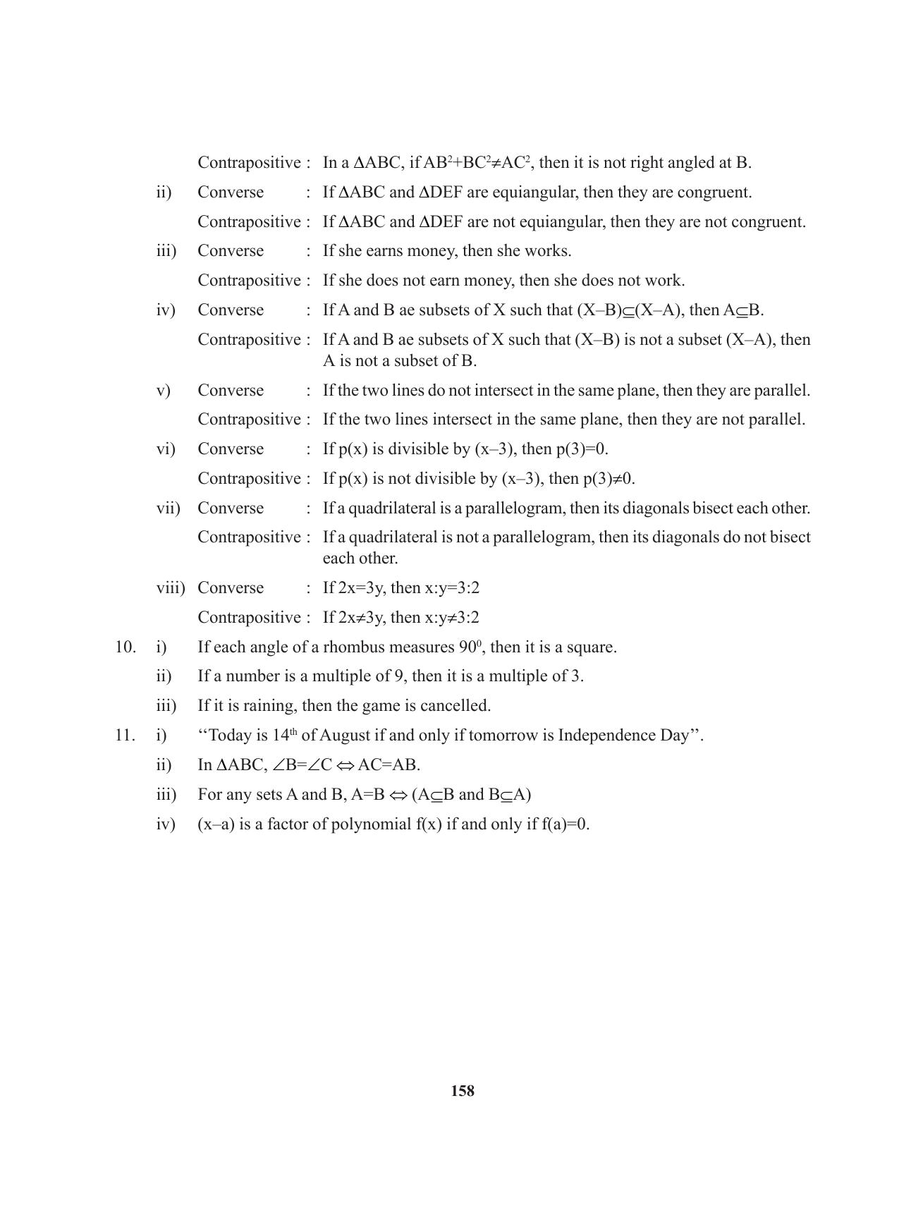 Tripura Board Class 11 Mathematics English Version Workbooks - Page 158