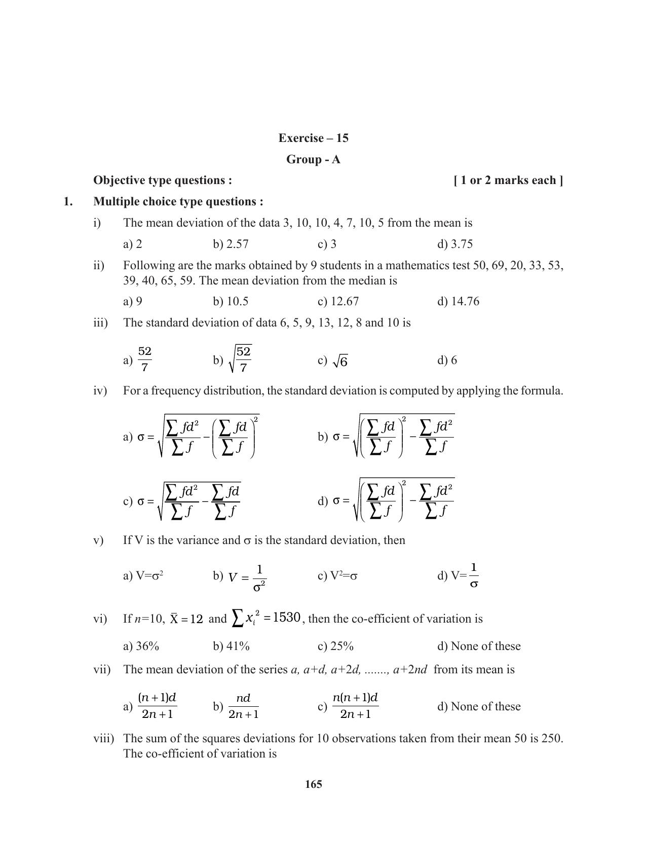 Tripura Board Class 11 Mathematics English Version Workbooks - Page 165