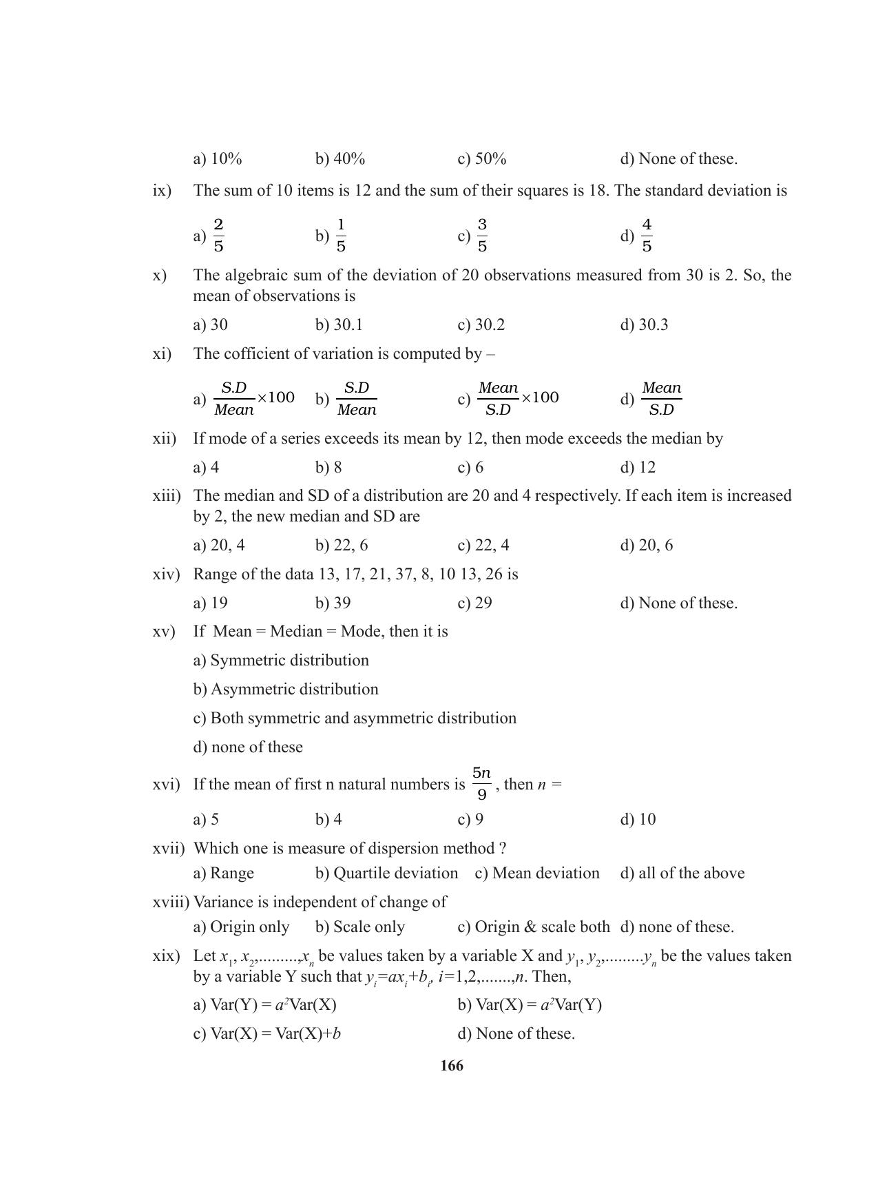 Tripura Board Class 11 Mathematics English Version Workbooks - Page 166