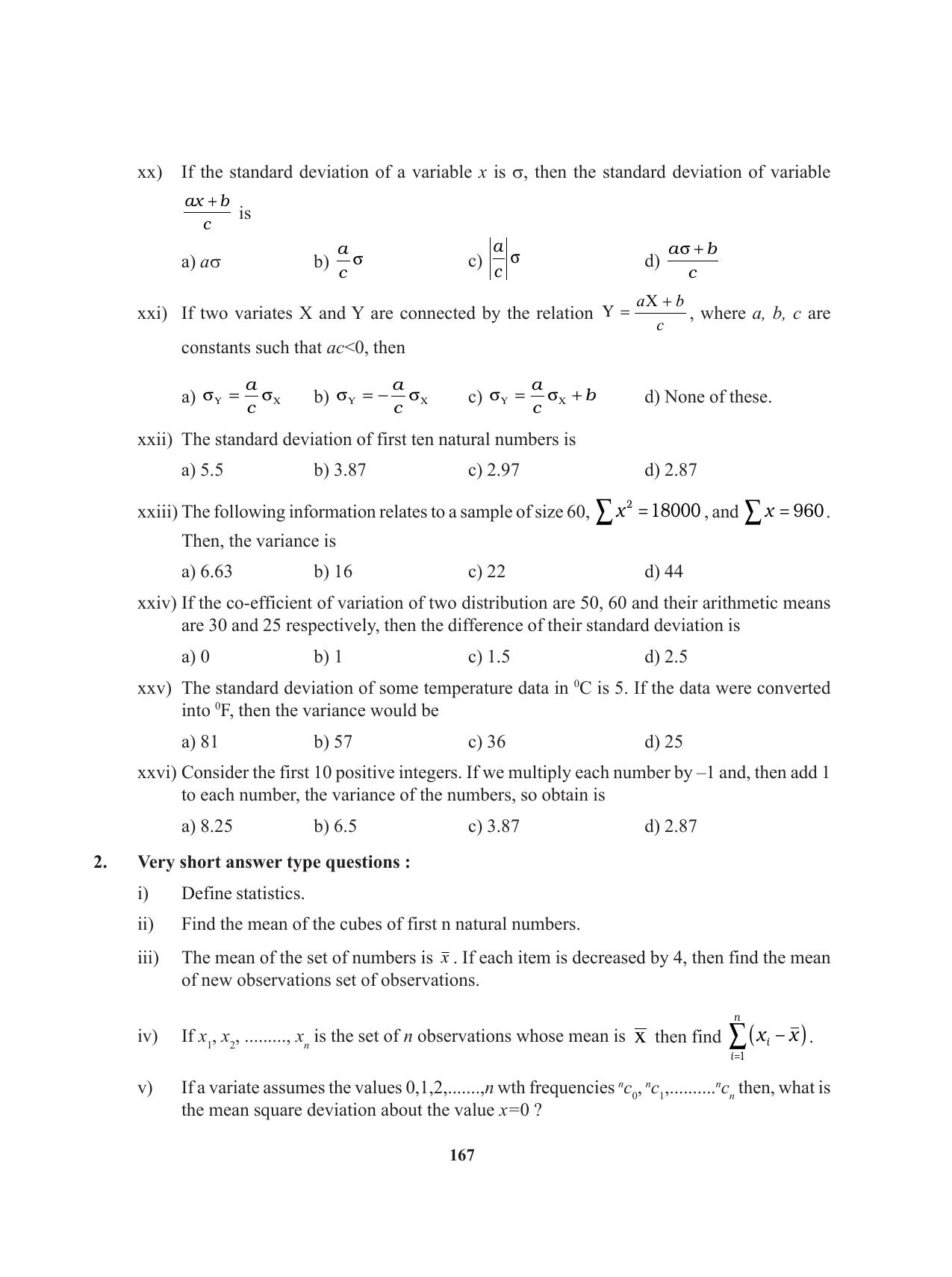 Tripura Board Class 11 Mathematics English Version Workbooks - Page 167