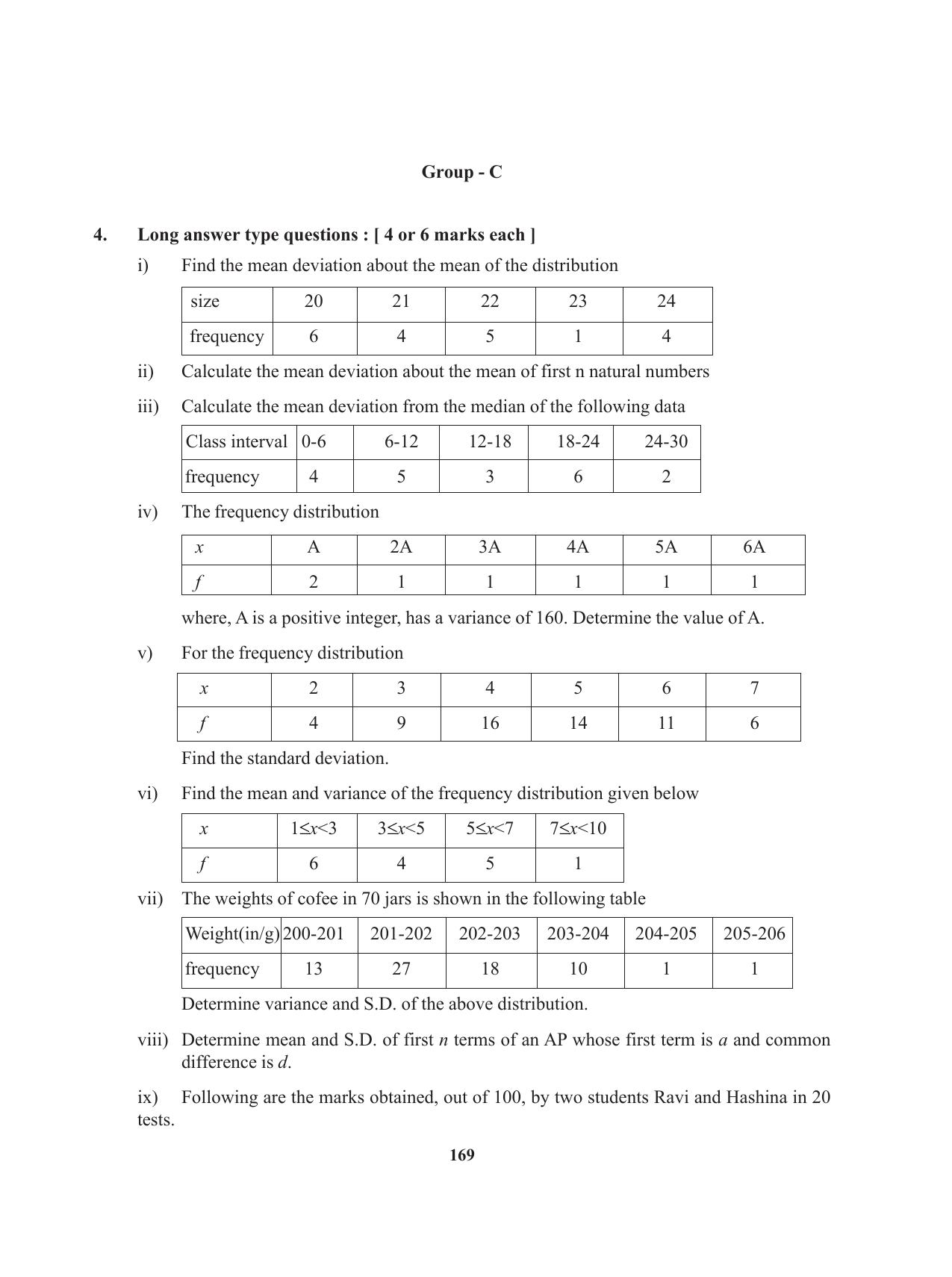 Tripura Board Class 11 Mathematics English Version Workbooks - Page 169