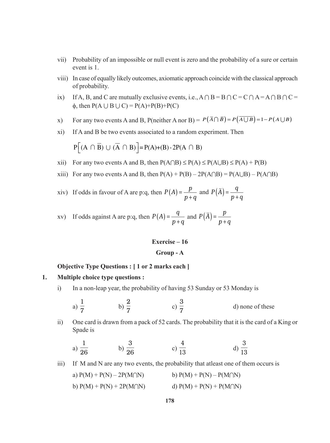 Tripura Board Class 11 Mathematics English Version Workbooks - Page 178