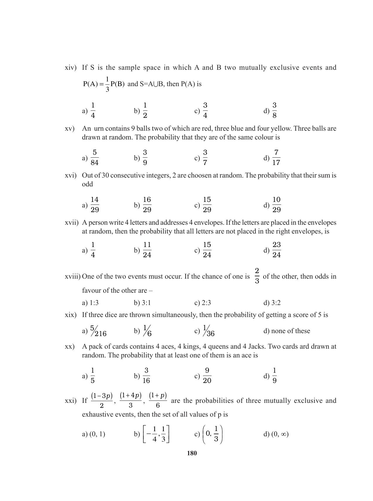 Tripura Board Class 11 Mathematics English Version Workbooks - Page 180