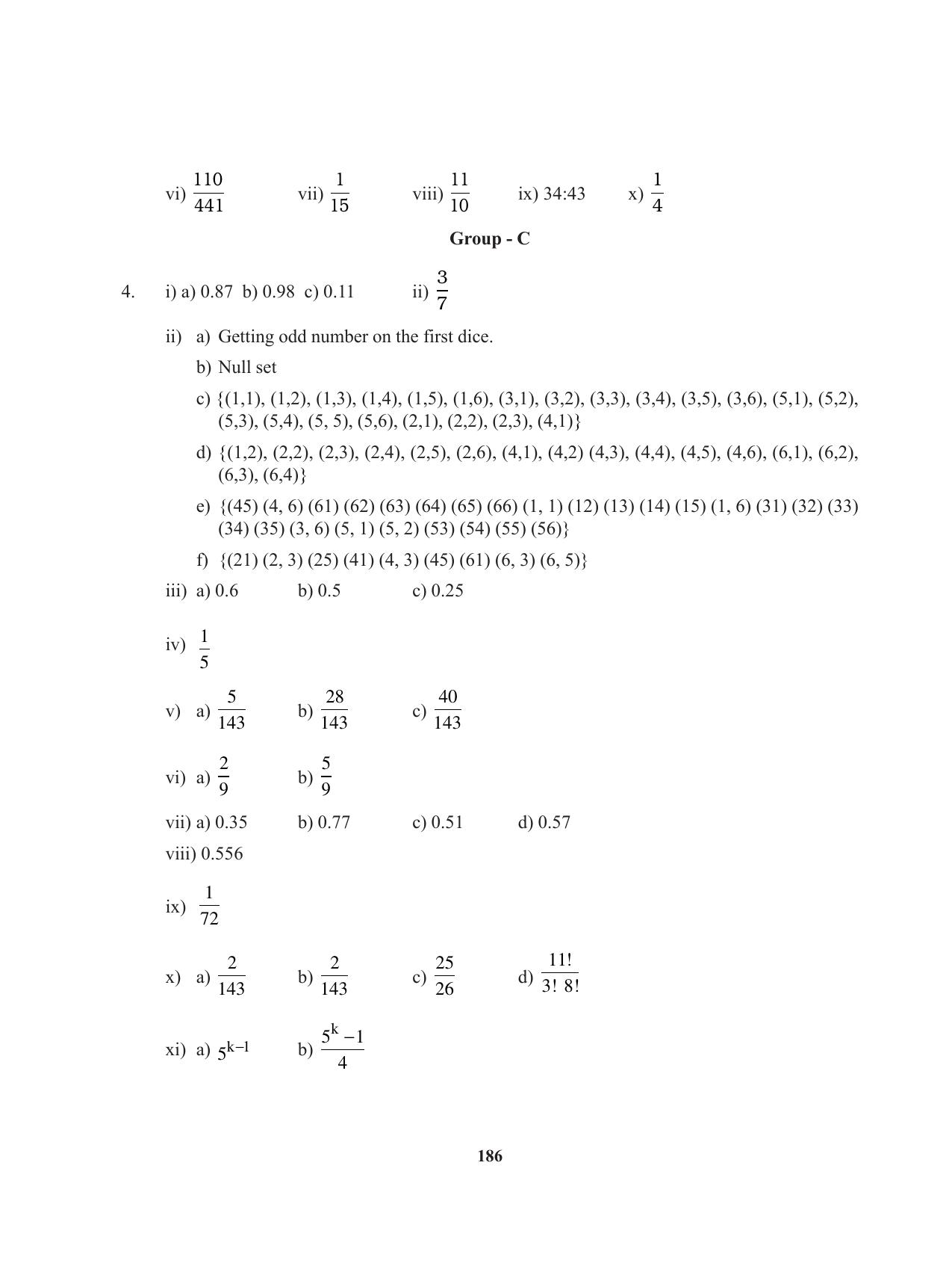 Tripura Board Class 11 Mathematics English Version Workbooks - Page 186