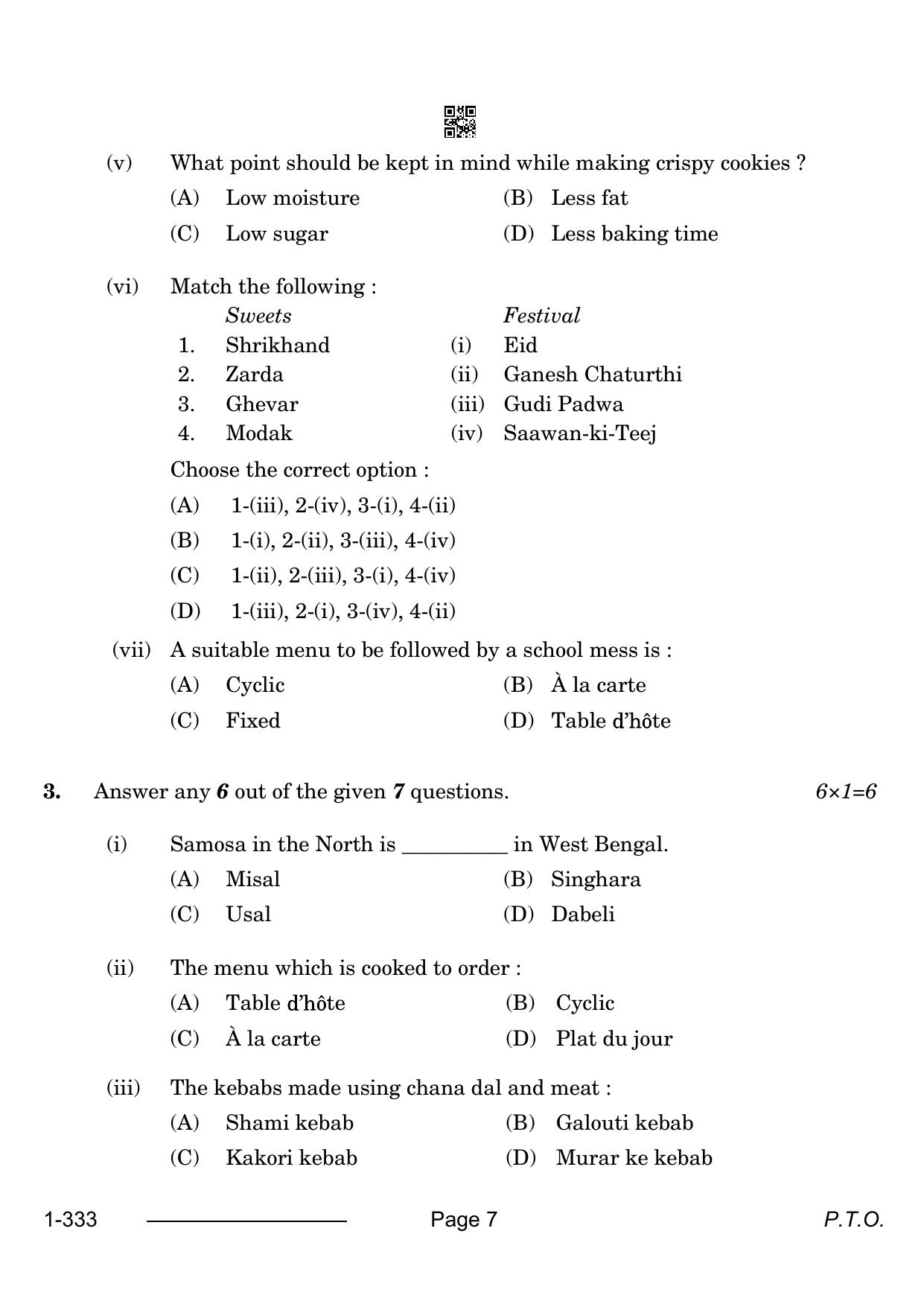 CBSE Class 12 Food Production 2024 Question Paper - Page 7
