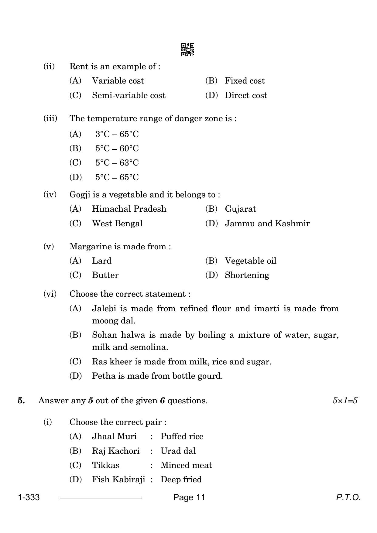 CBSE Class 12 Food Production 2024 Question Paper - Page 11