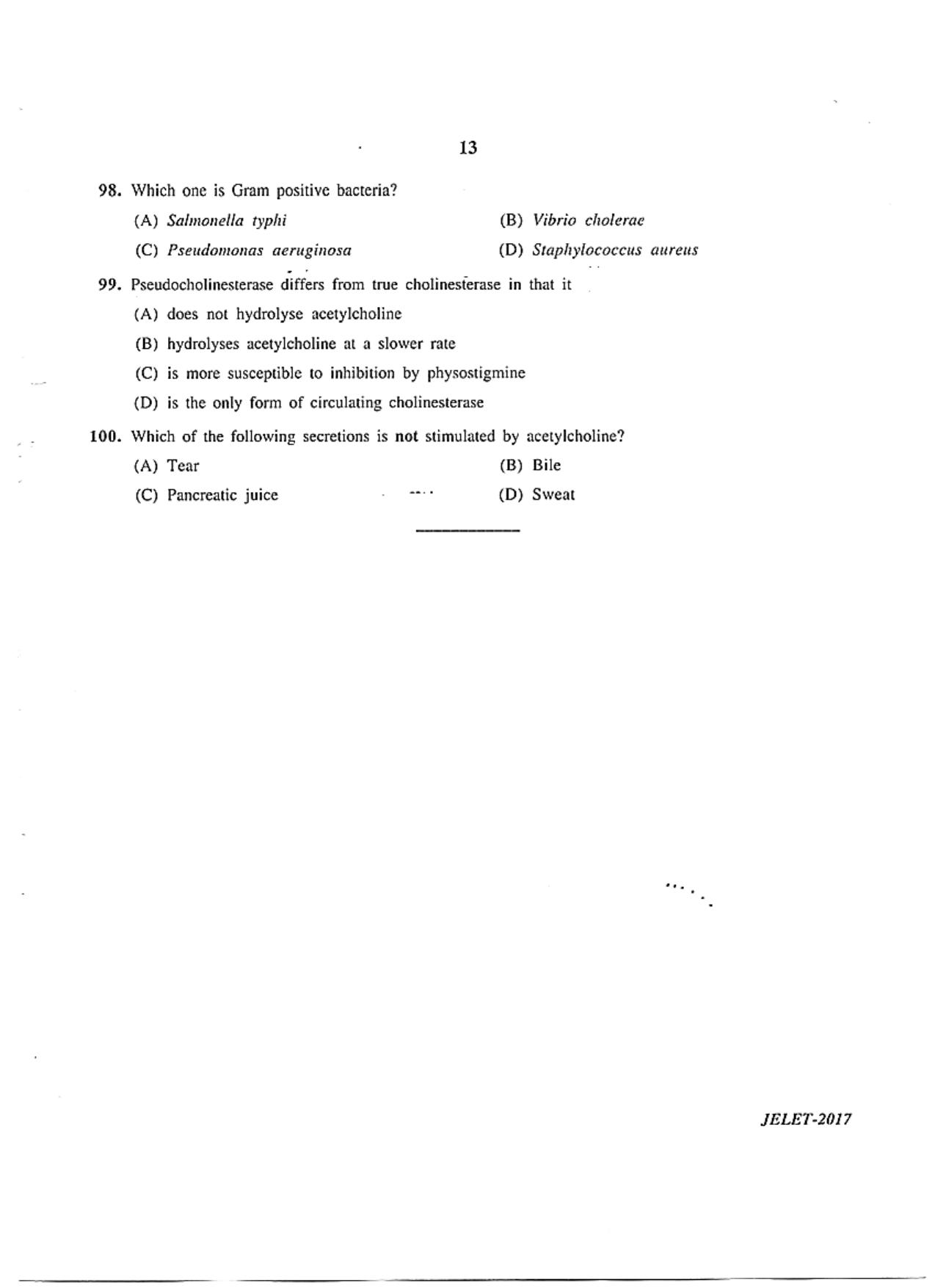 WBJEE  JELET 2017 ( Pharmacy ) - Page 13