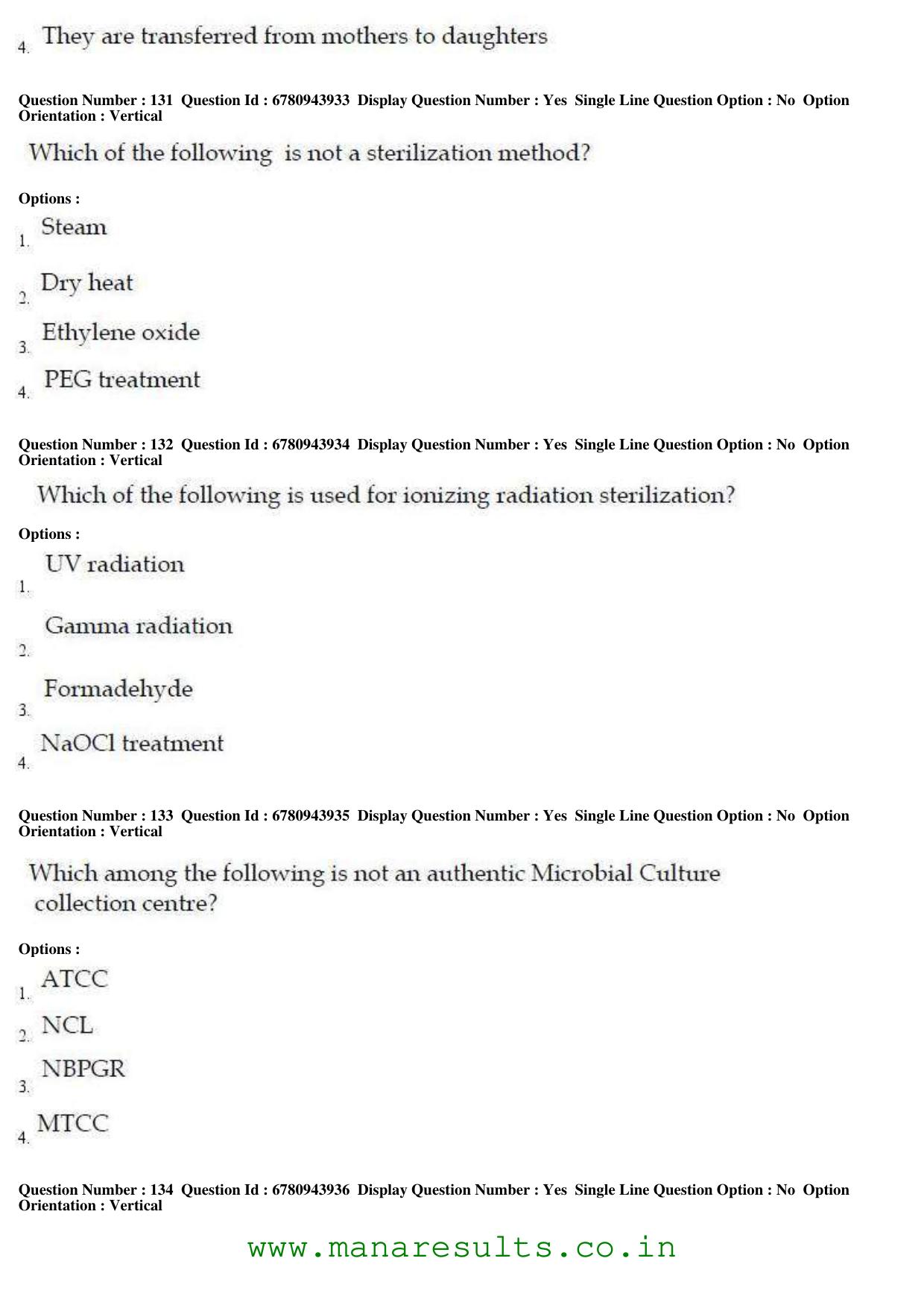 AP ECET 2017 Bio Technology Old Previous Question Papers - Page 42