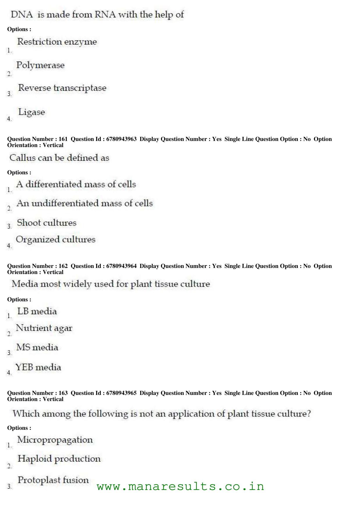 AP ECET 2017 Bio Technology Old Previous Question Papers - Page 51