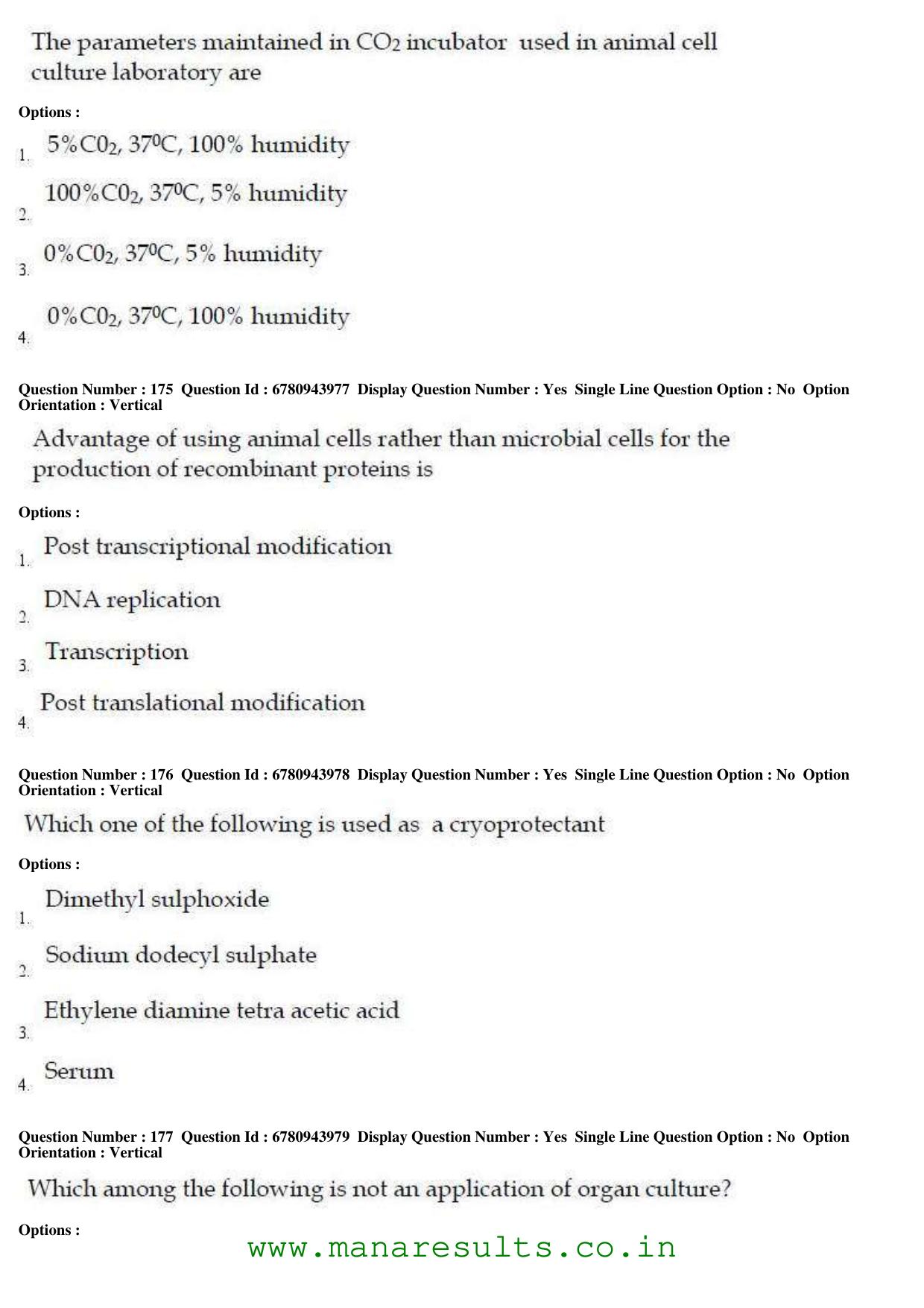 AP ECET 2017 Bio Technology Old Previous Question Papers - Page 55