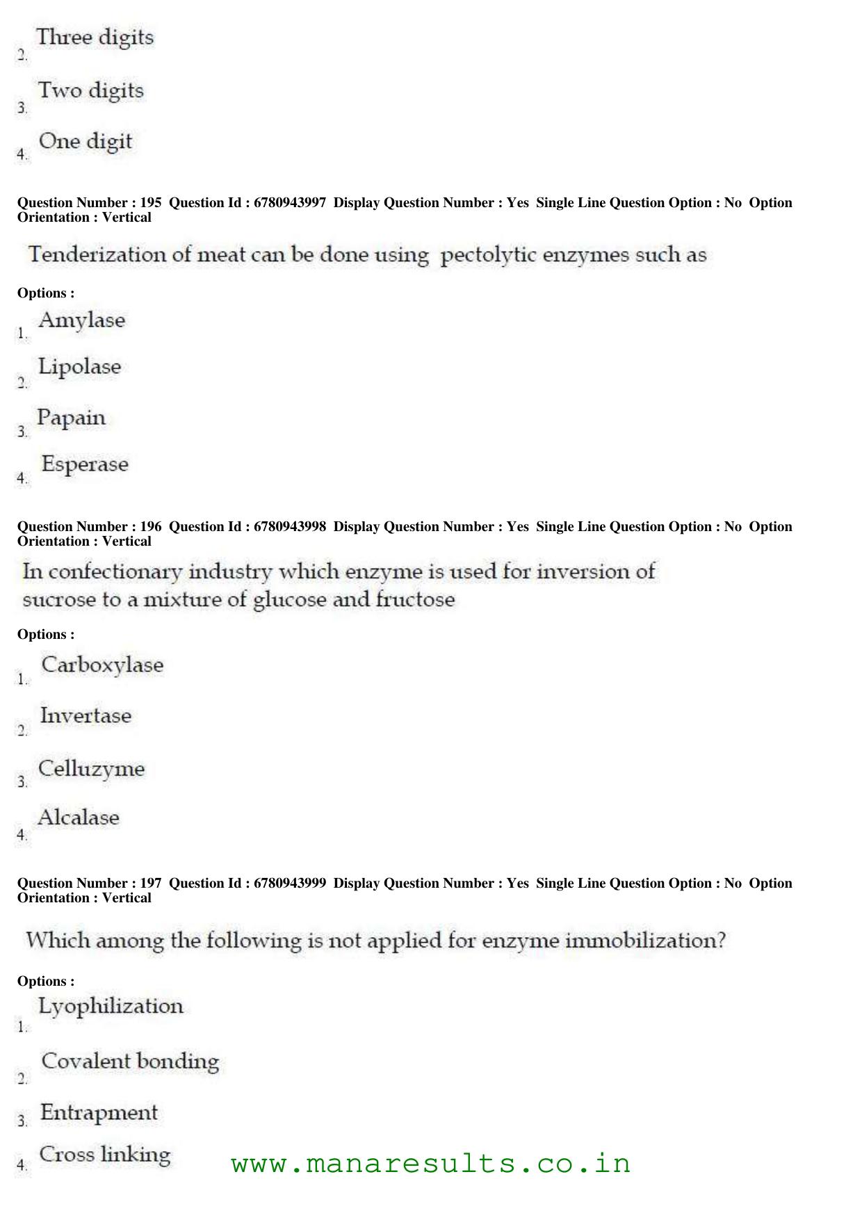AP ECET 2017 Bio Technology Old Previous Question Papers - Page 61