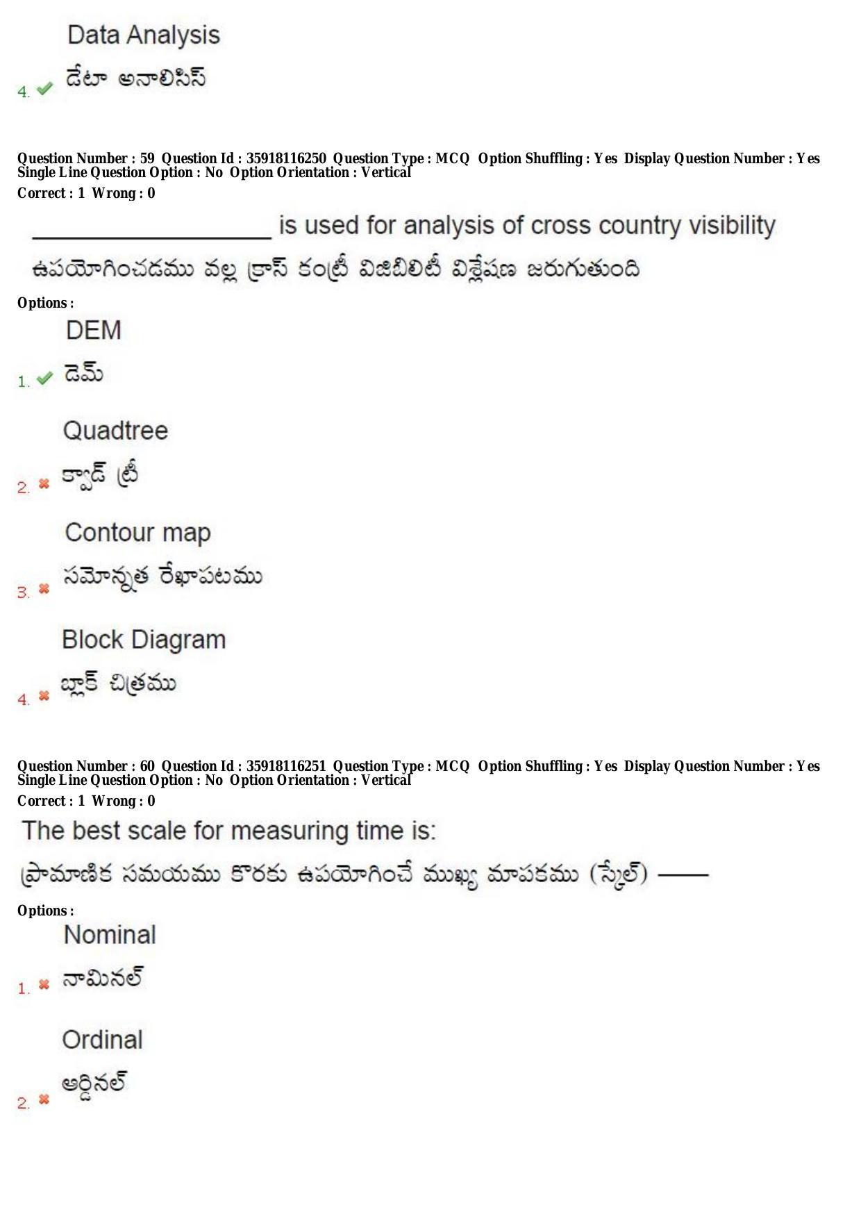 TS CPGET 2018 M.Sc. Geo informatics (Shift 2) Question Paper with Answer Key - Page 33