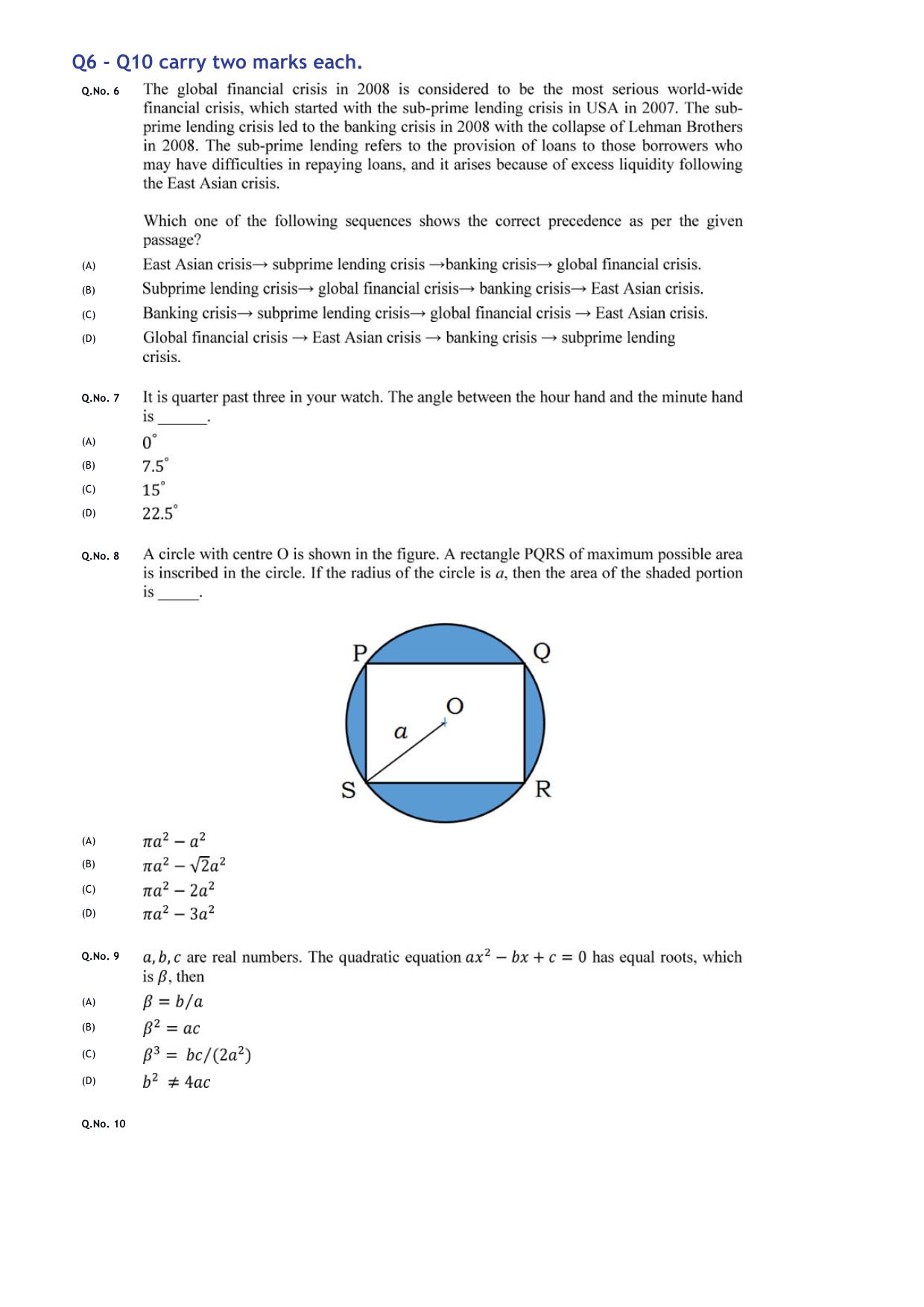 GATE 2020 Agricultural Engineering (AG) Question Paper - Page 2