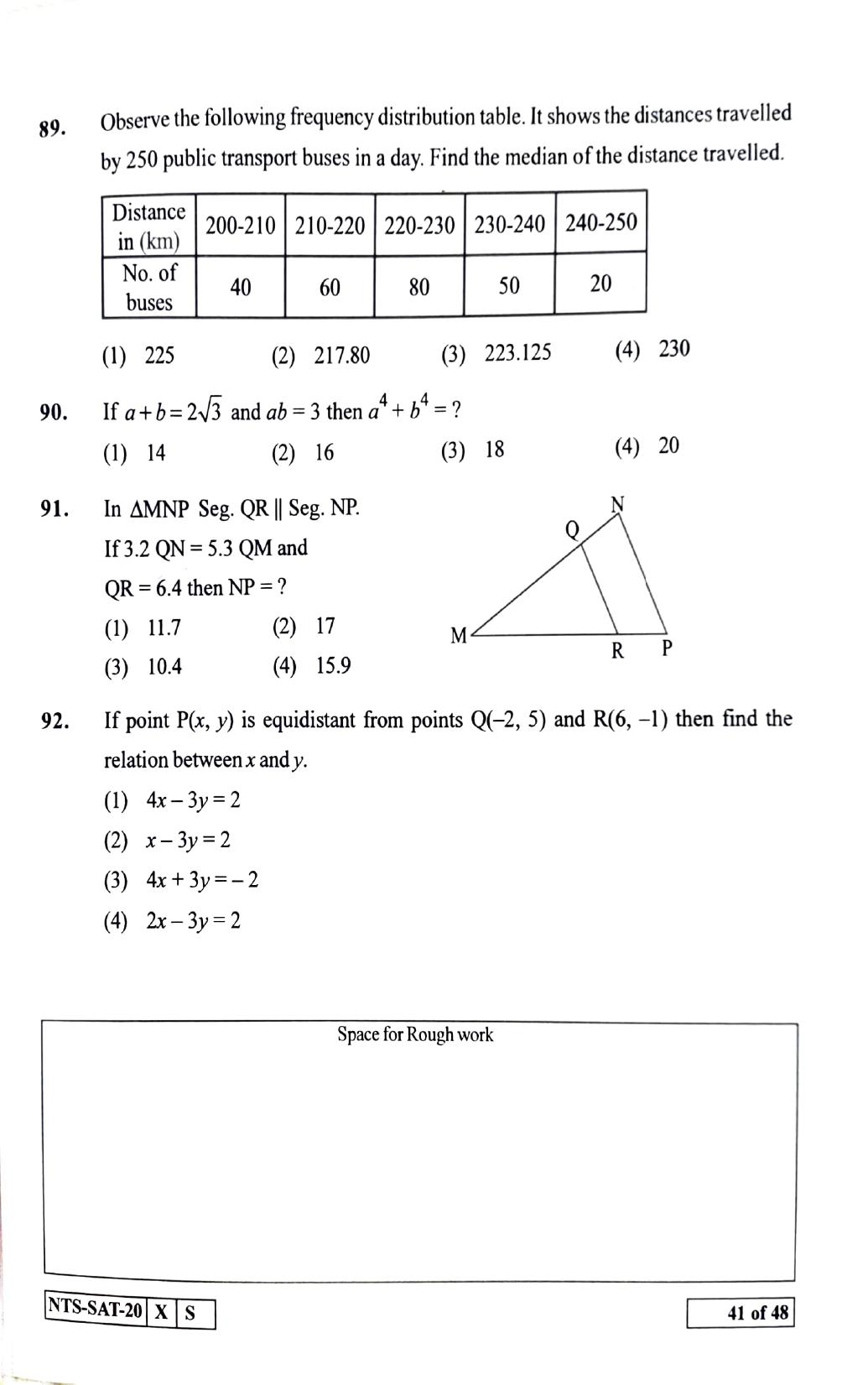 Maharashtra NTSE 2021 Kannada SAT Question Paper - Page 41