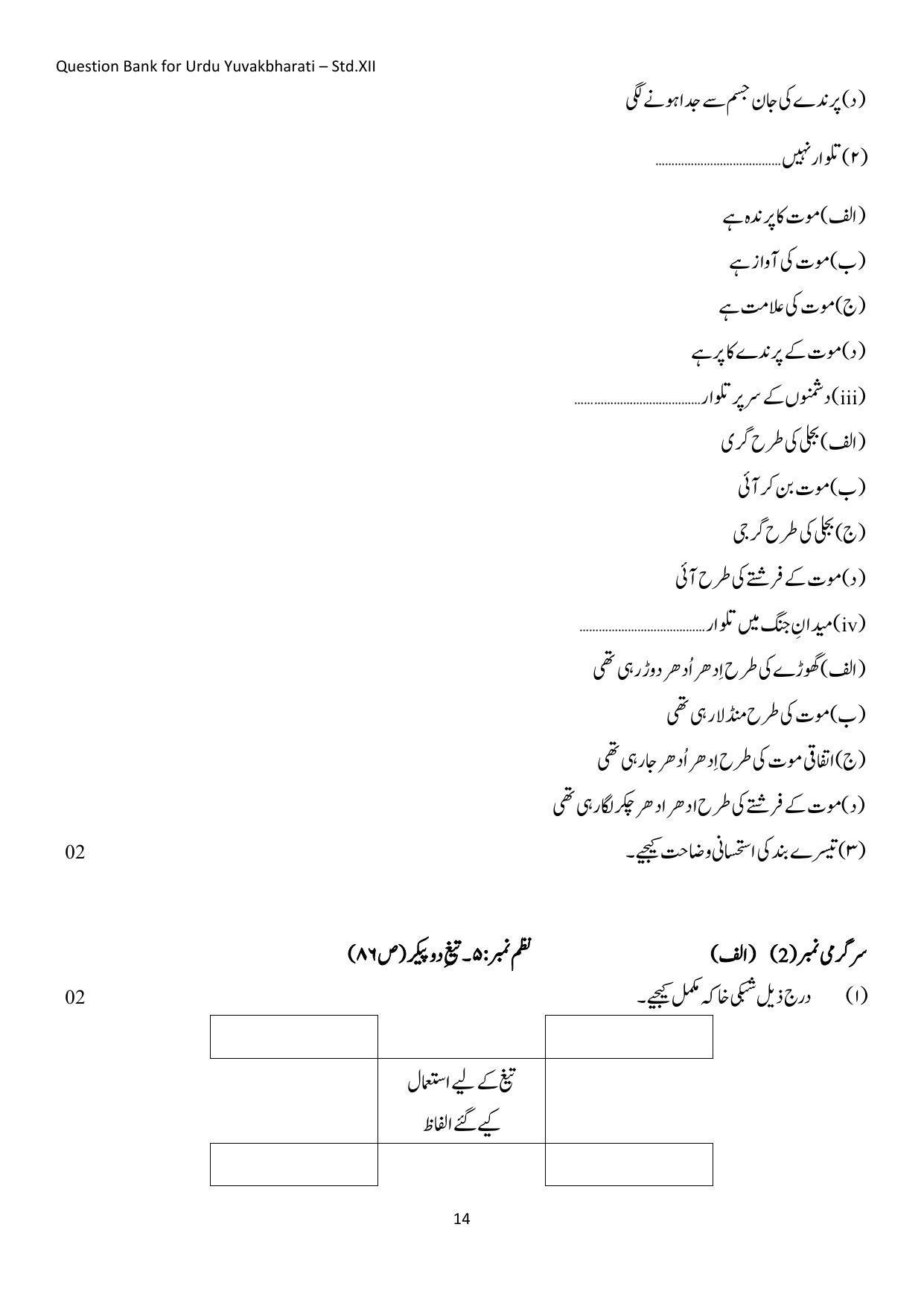 Maharashtra Board Class 12 Urdu Language Sample Paper (Urdu Medium) - Page 15