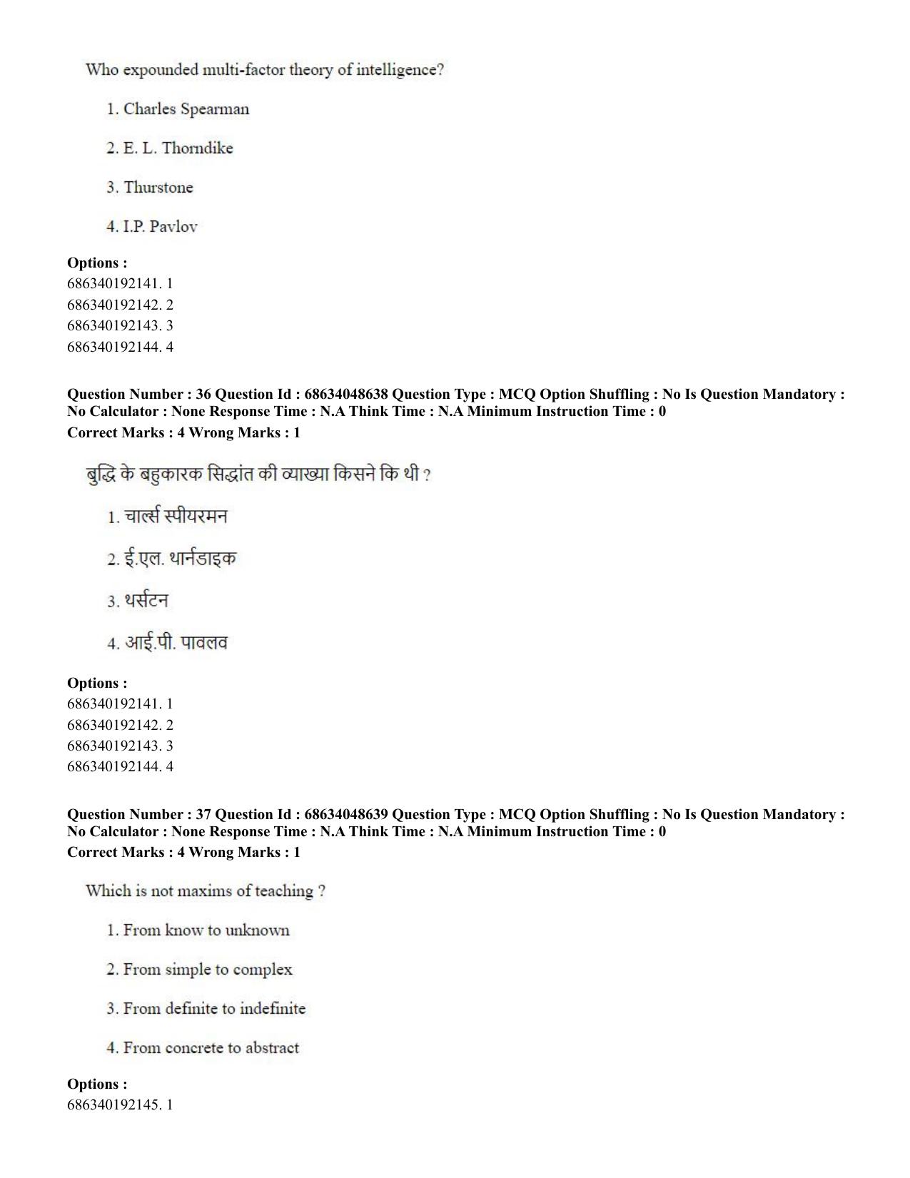 CUET PG 2023: COQP16 – MA Education (Hin)-Shift 2 (30-06-2023) Question Paper - Page 37