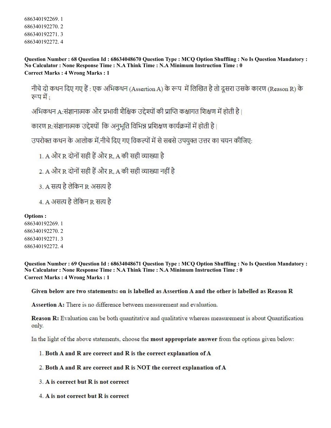 CUET PG 2023: COQP16 – MA Education (Hin)-Shift 2 (30-06-2023) Question Paper - Page 64