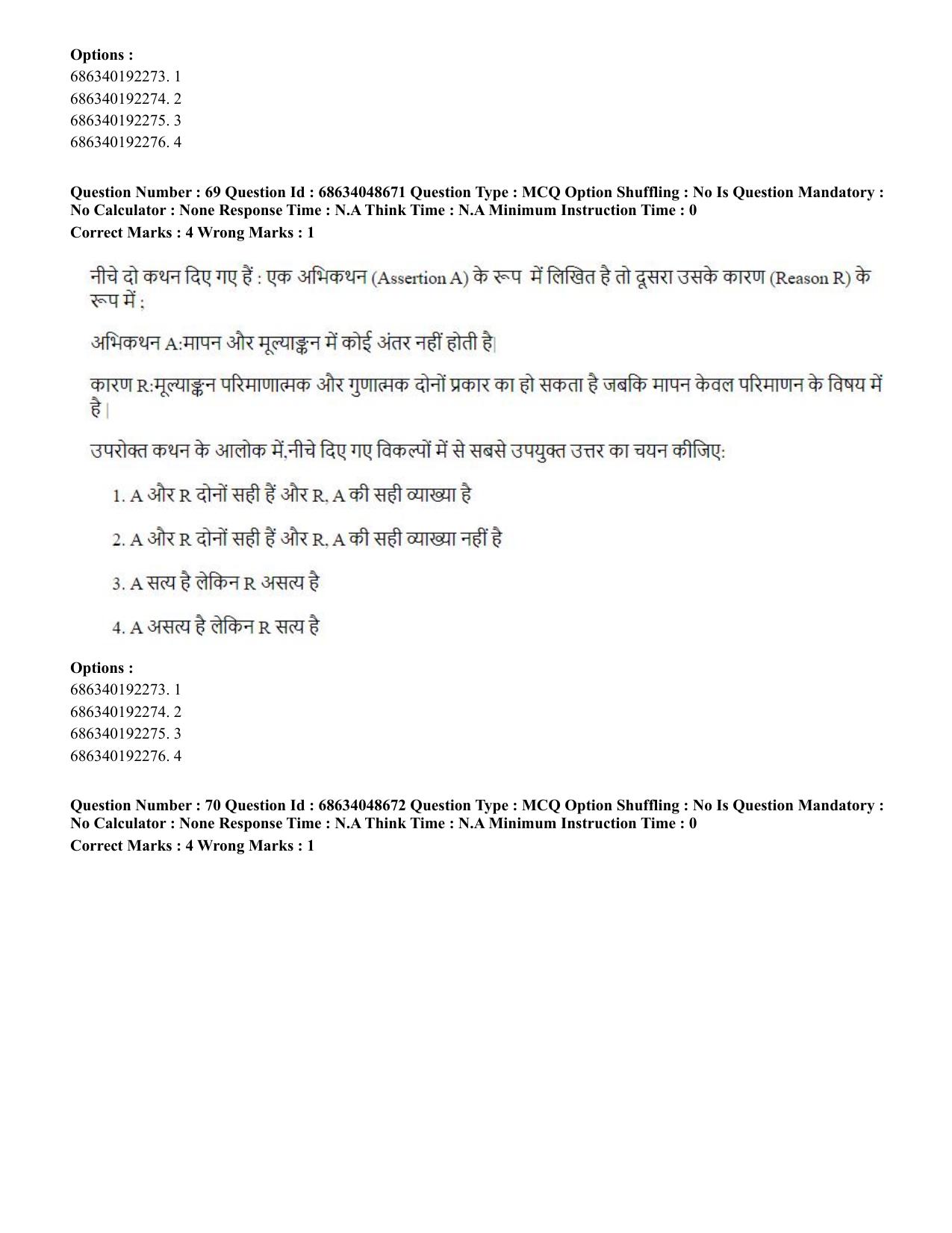 CUET PG 2023: COQP16 – MA Education (Hin)-Shift 2 (30-06-2023) Question Paper - Page 65