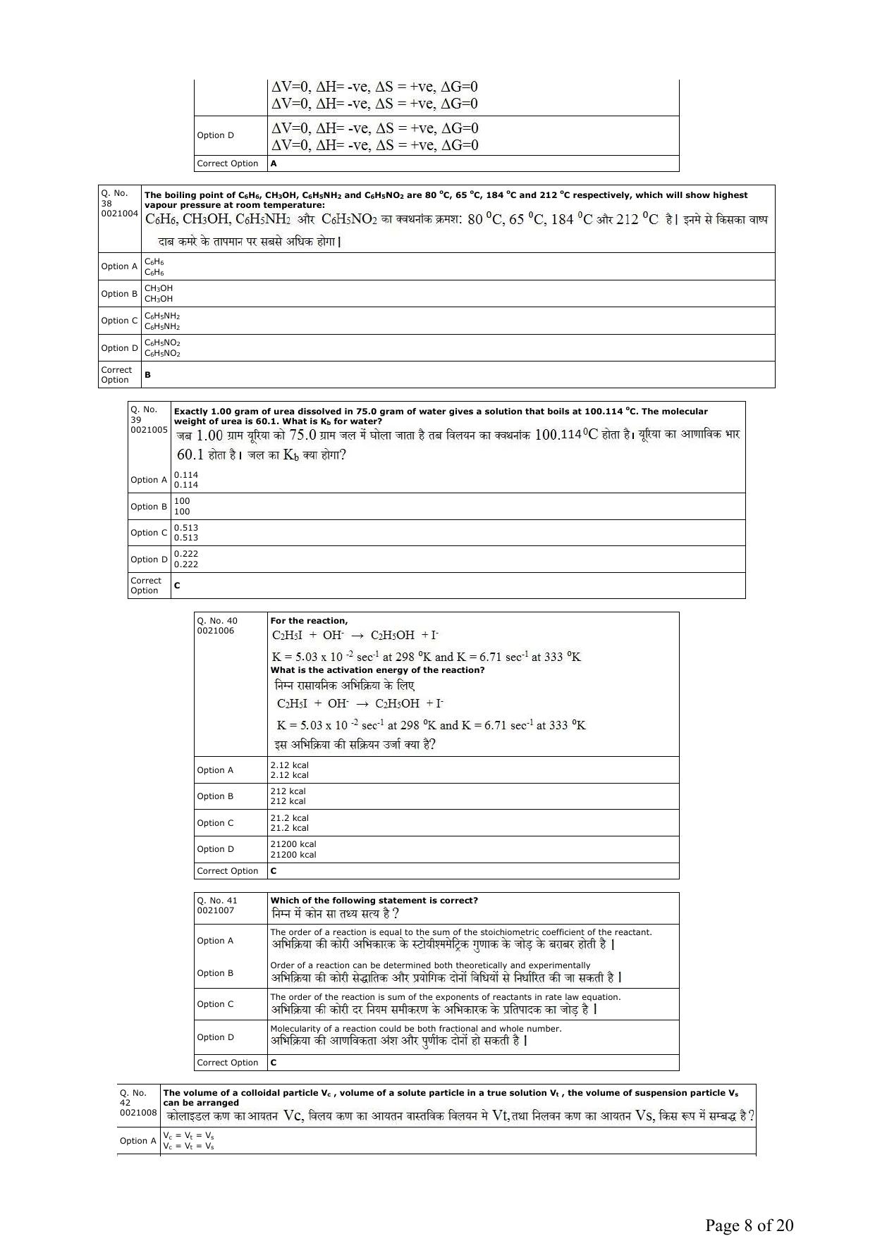 RUHS B.Sc Nursing 2019 Question Paper - Page 8
