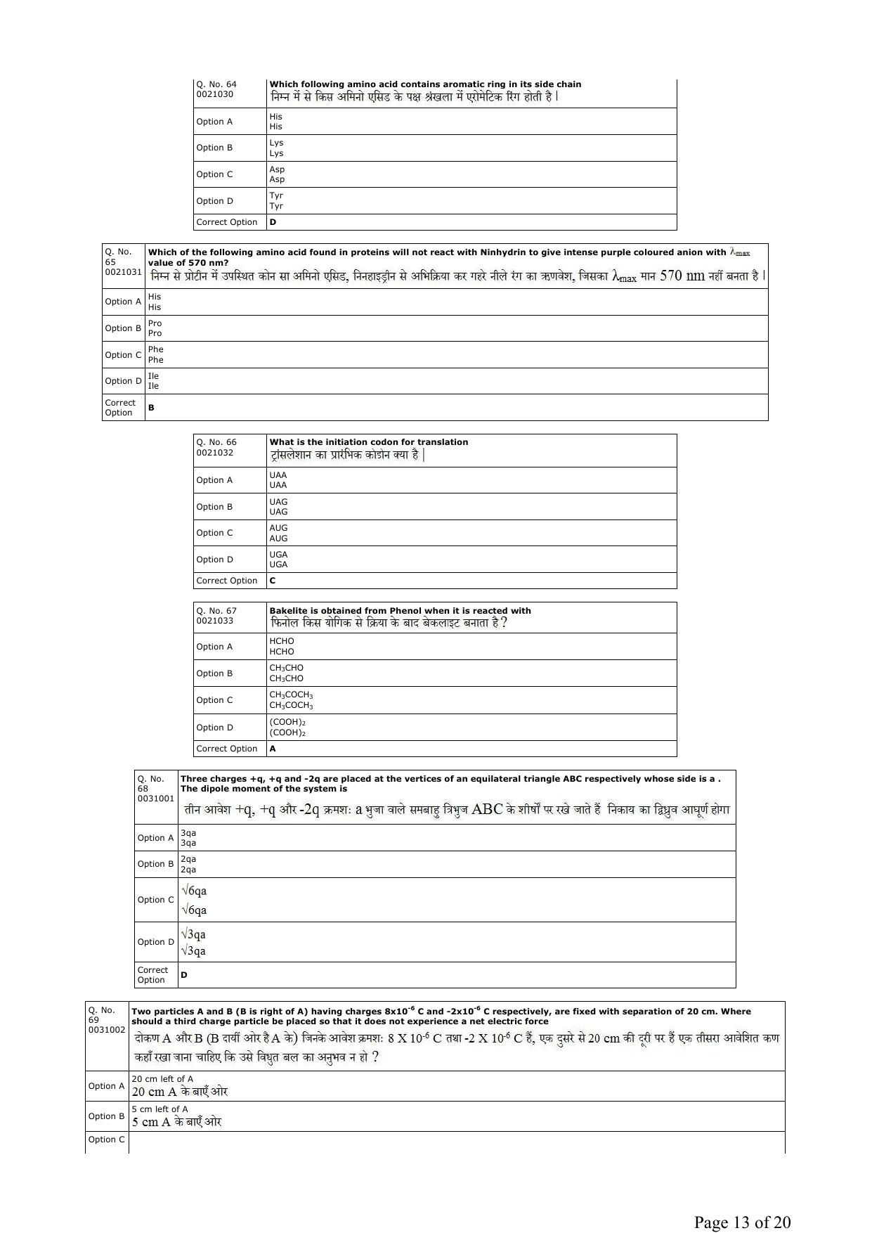 RUHS B.Sc Nursing 2019 Question Paper - Page 13