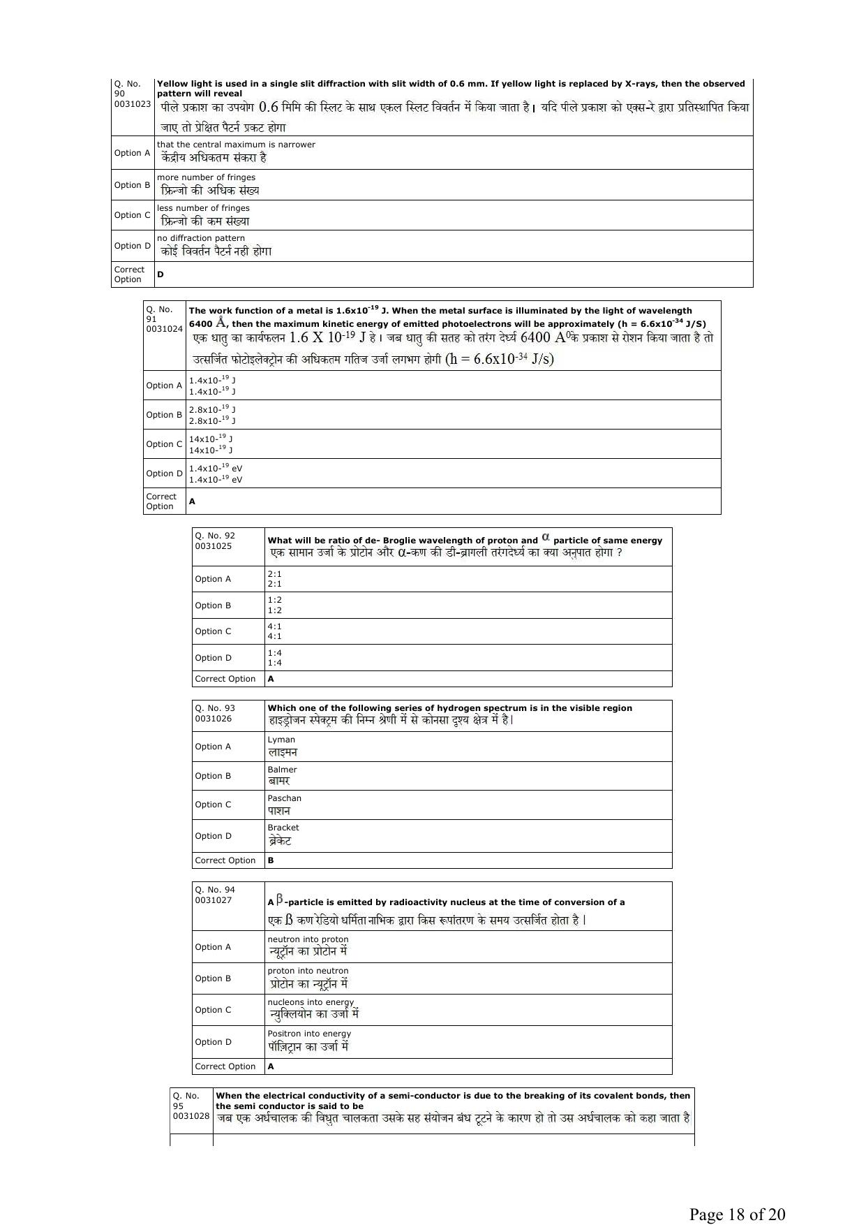 RUHS B.Sc Nursing 2019 Question Paper - Page 18