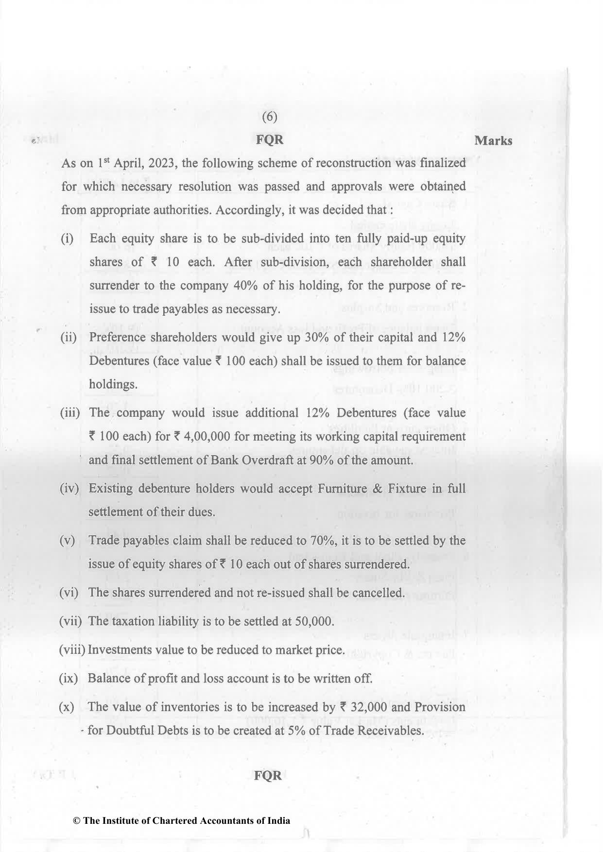 CA Inter Nov 2023 Question Paper - Paper 5 – Advanced Accounting - Page 6