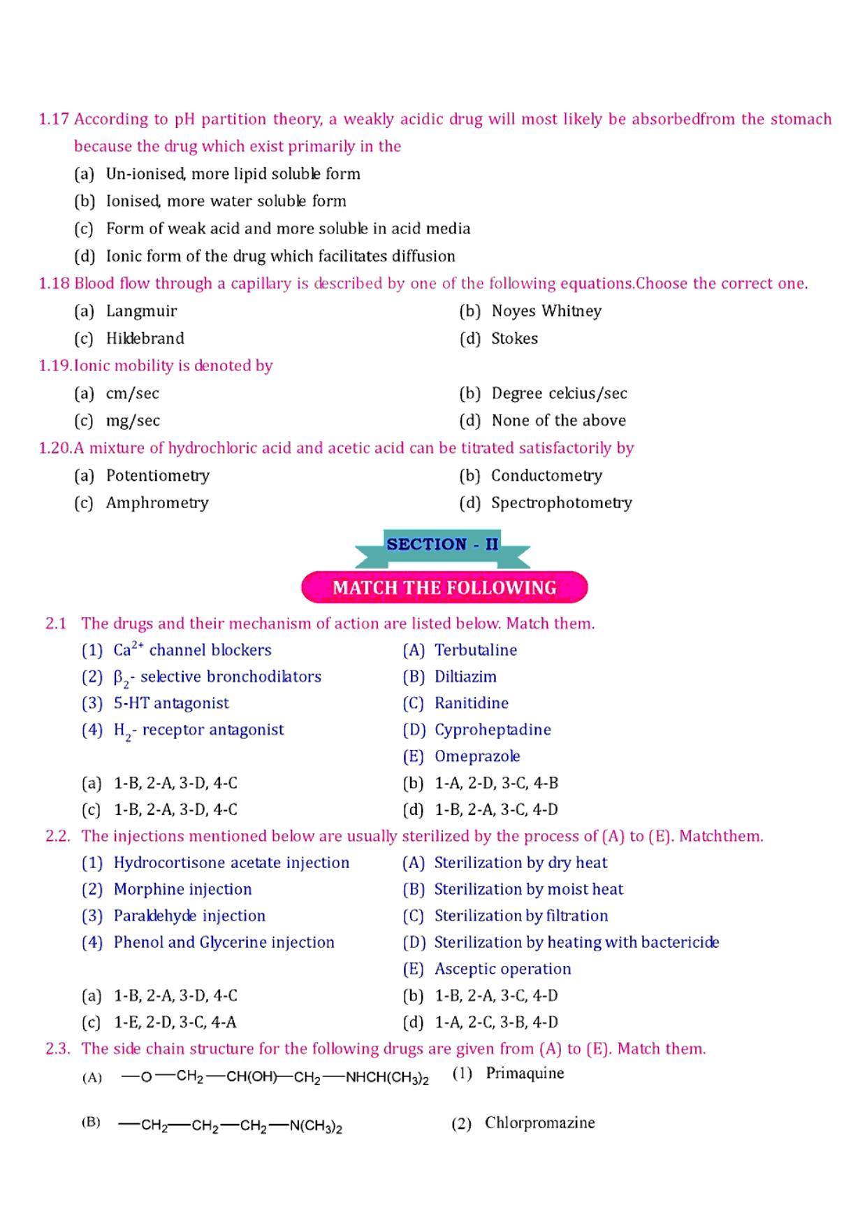 GPAT 1993 Question Paper with Answer Key - Page 3