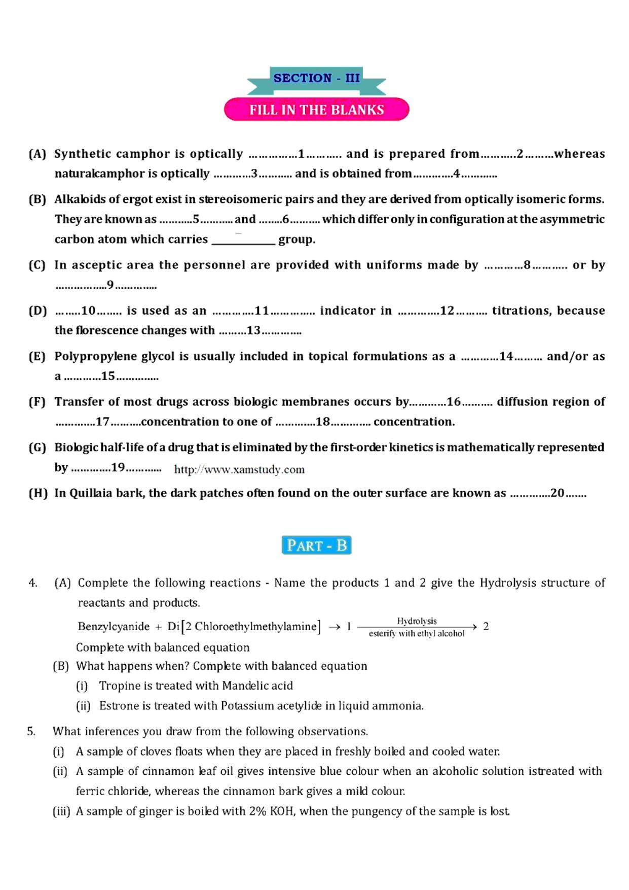 GPAT 1993 Question Paper with Answer Key - Page 7