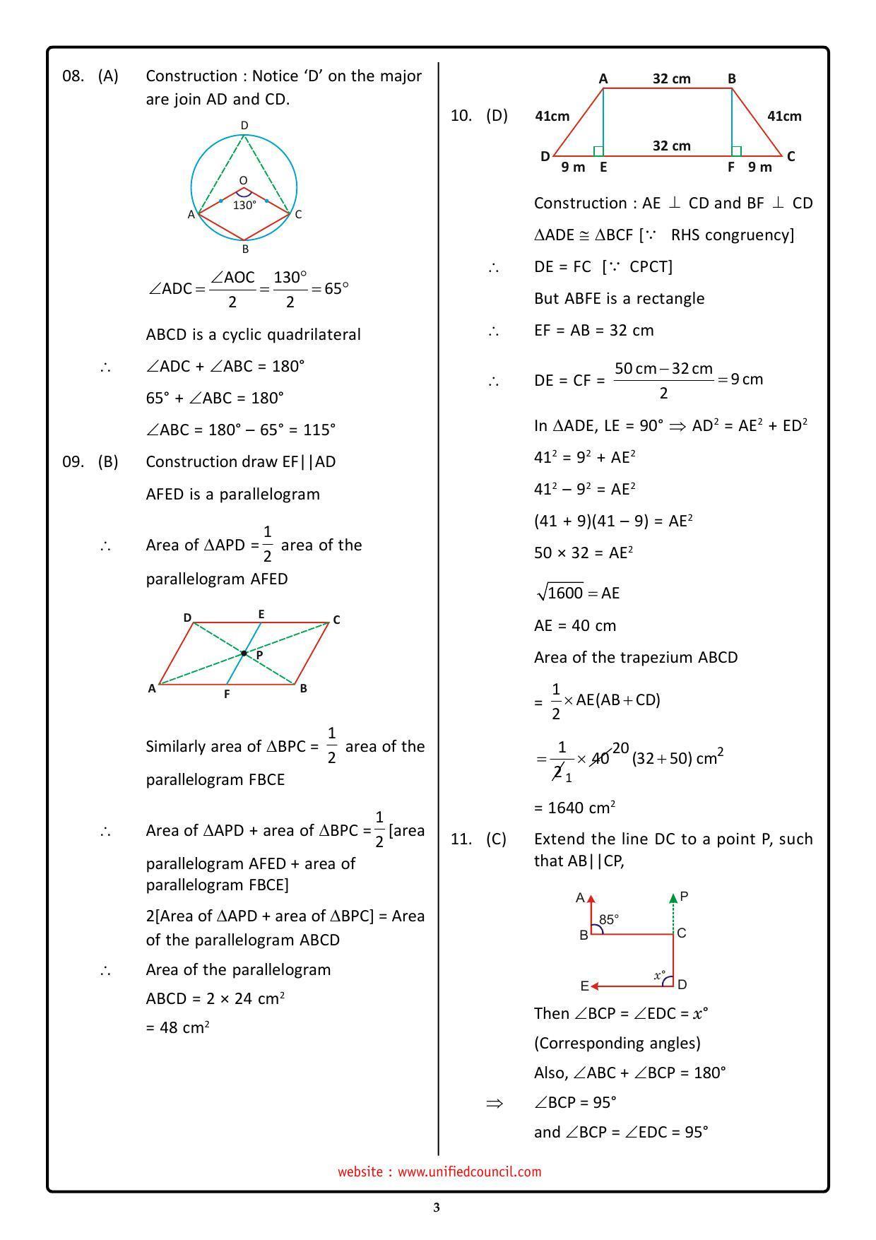 NSTSE 2023 Class 9 Answer Key (Paper Code 489) - Page 3