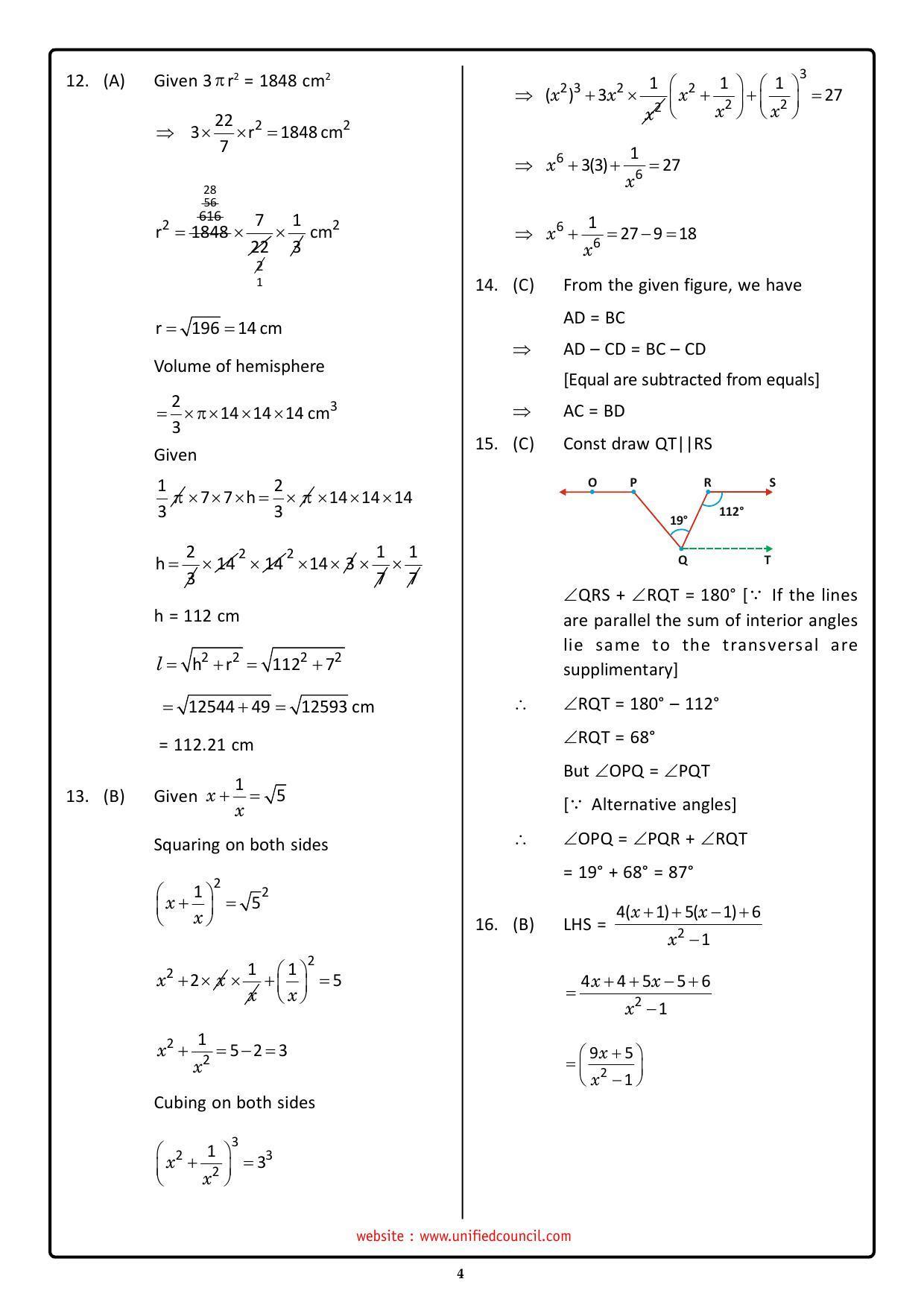 NSTSE 2023 Class 9 Answer Key (Paper Code 489) - Page 4