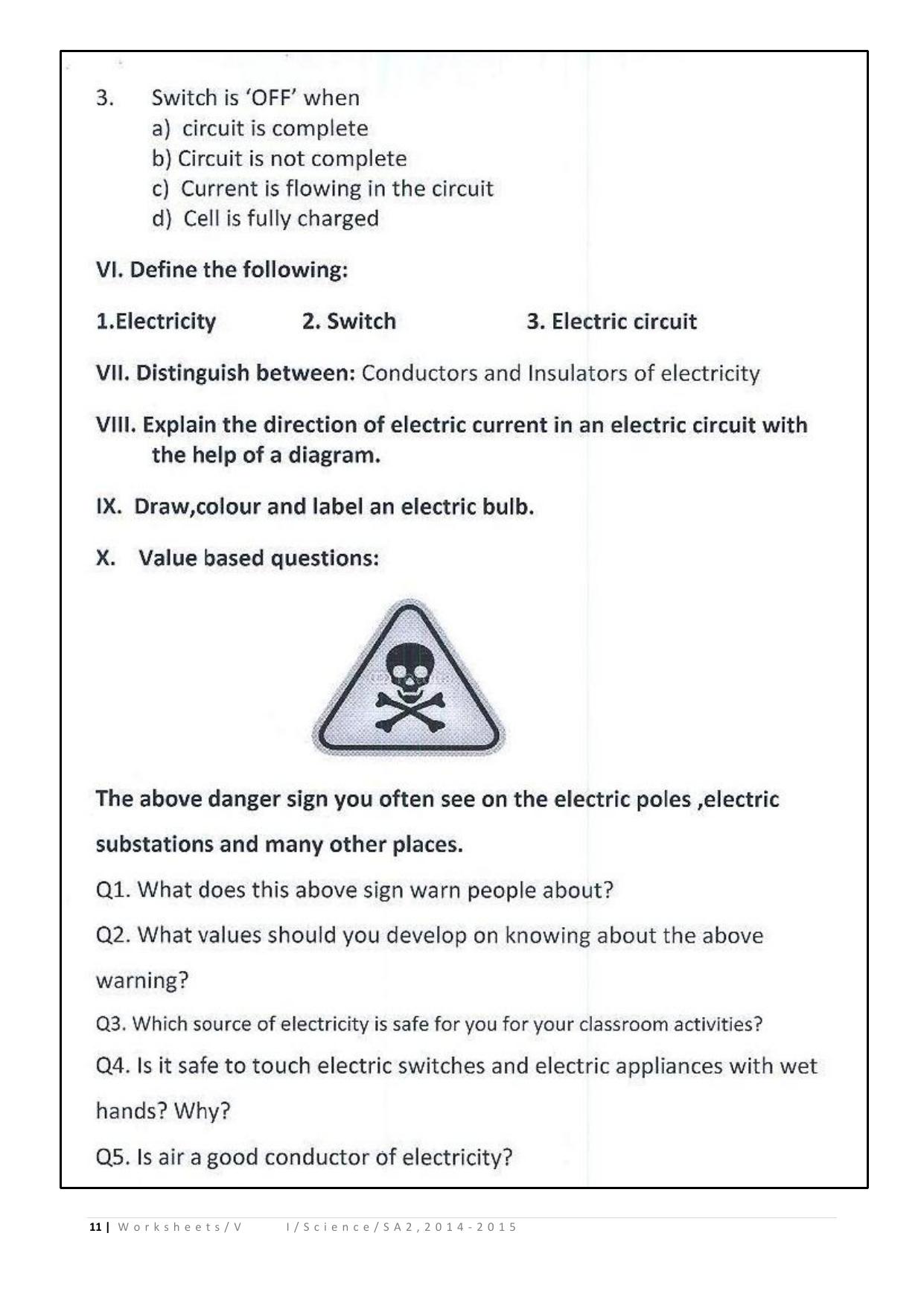 CBSE Worksheets for Class 6 Science Assignment 3 - Page 11