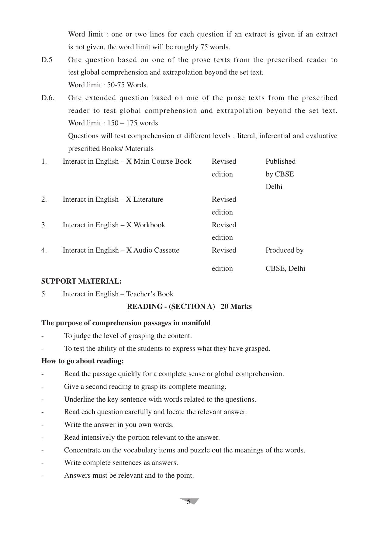 CBSE Worksheets for Class 10 English Assignment 11 - Page 5