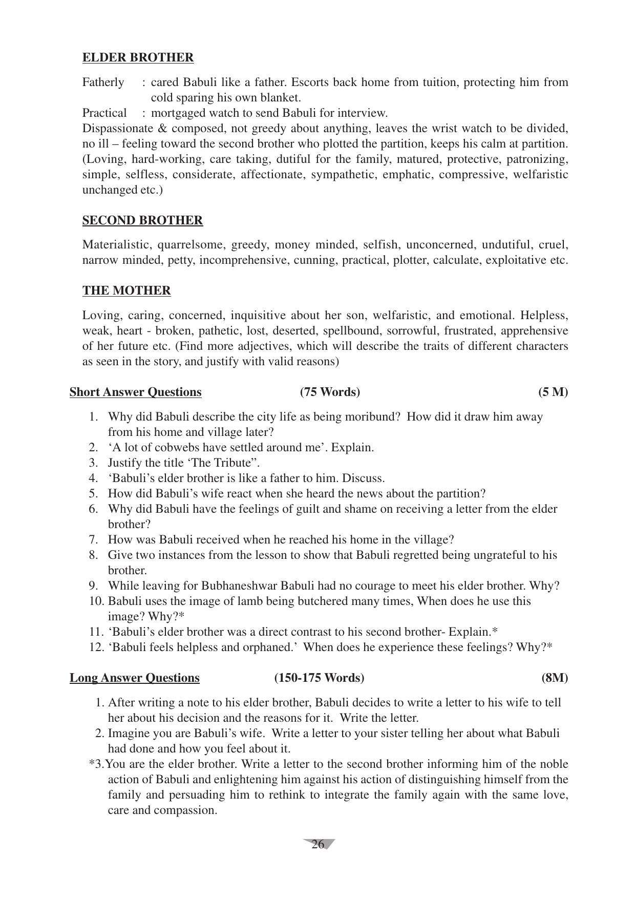 CBSE Worksheets for Class 10 English Assignment 11 - Page 26