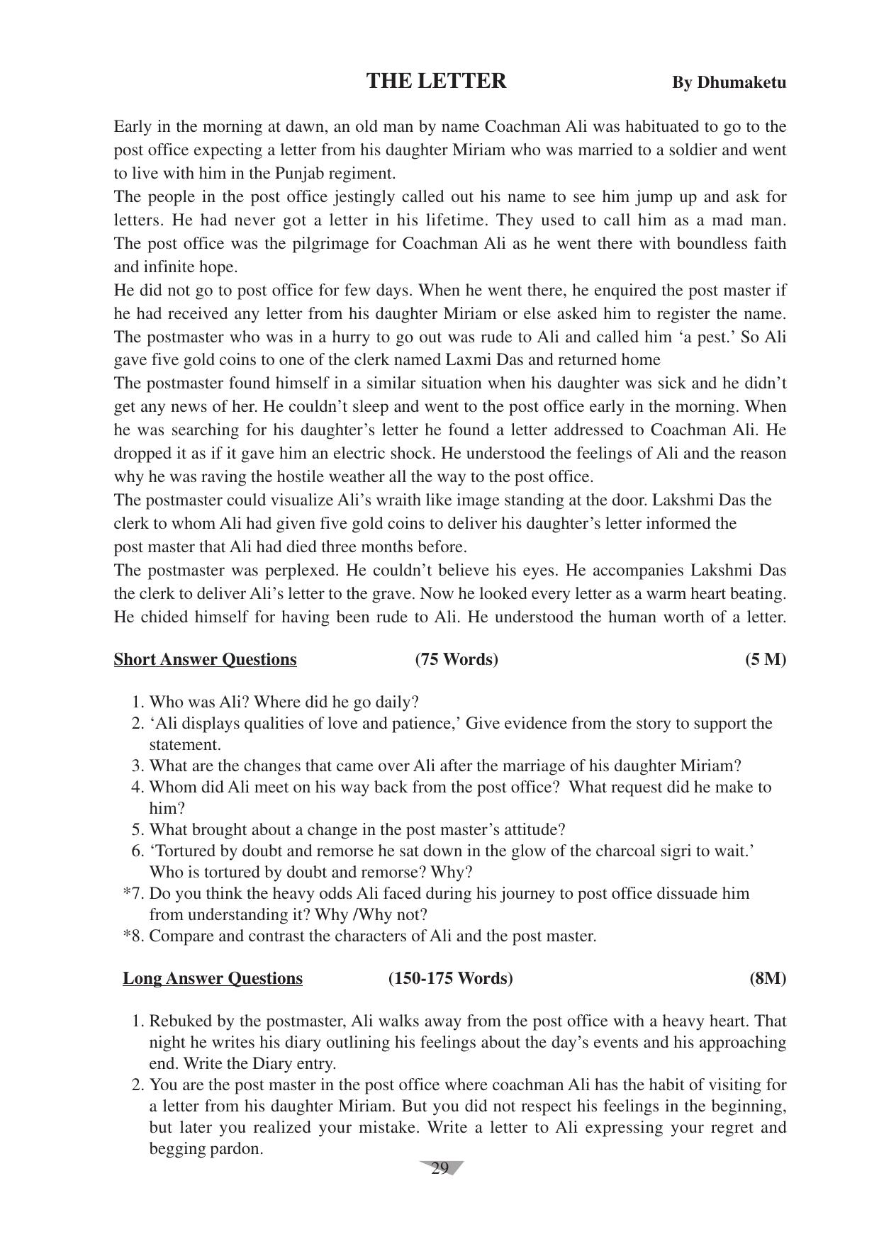 CBSE Worksheets for Class 10 English Assignment 11 - Page 29
