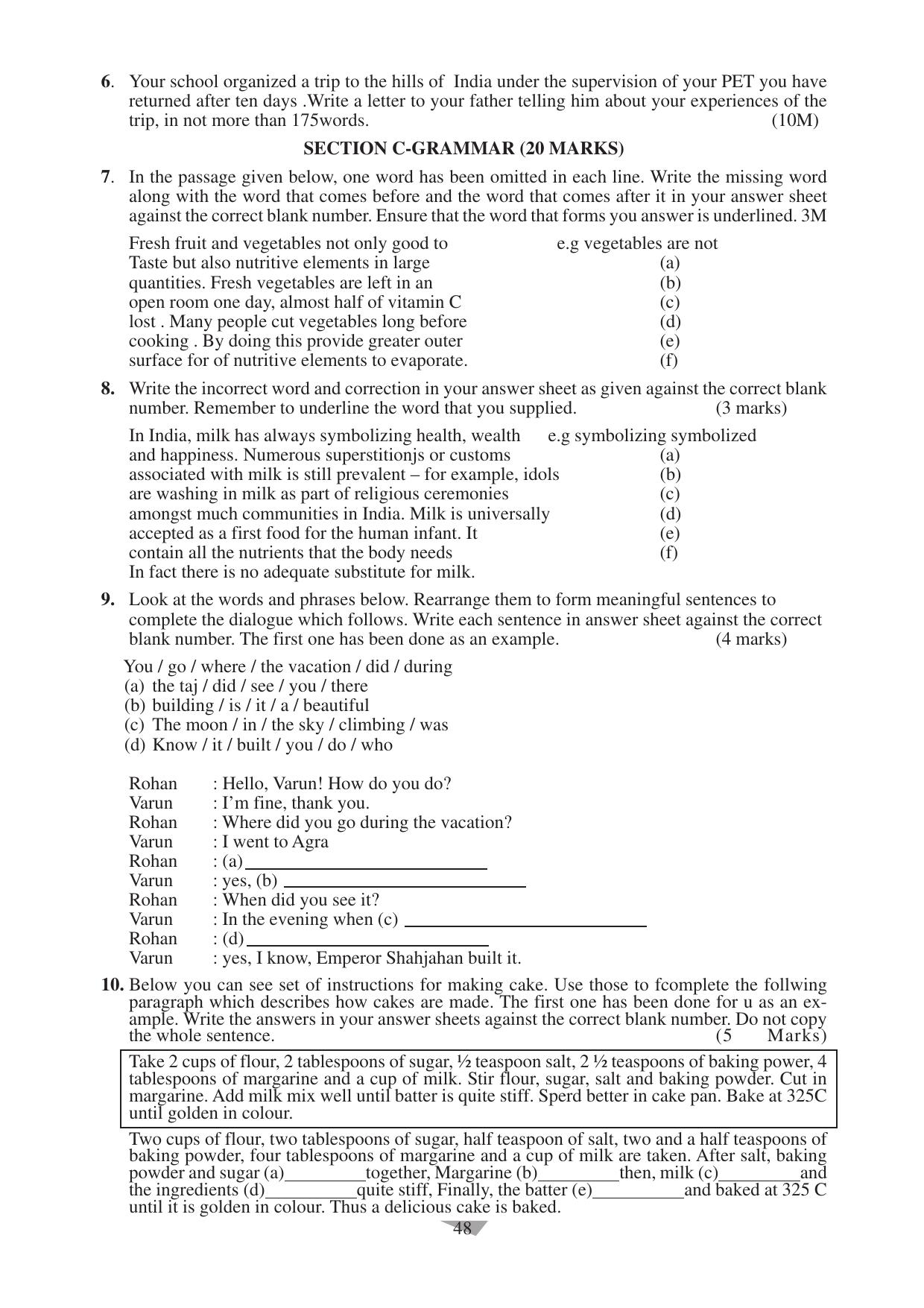 CBSE Worksheets for Class 10 English Assignment 11 - Page 48