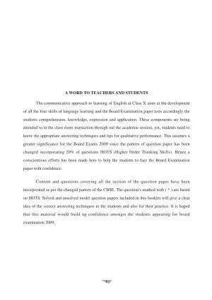 CBSE Worksheets for Class 10 English Assignment 11