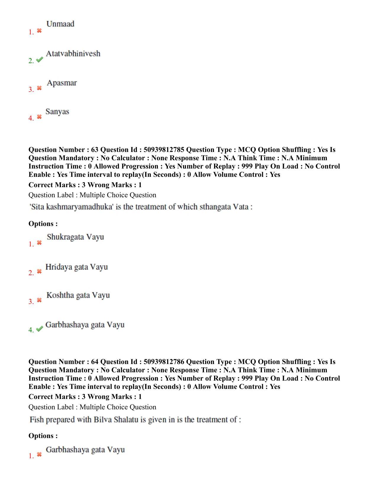 BHU RET Kayachikitsa 2020 Question Paper - Page 39