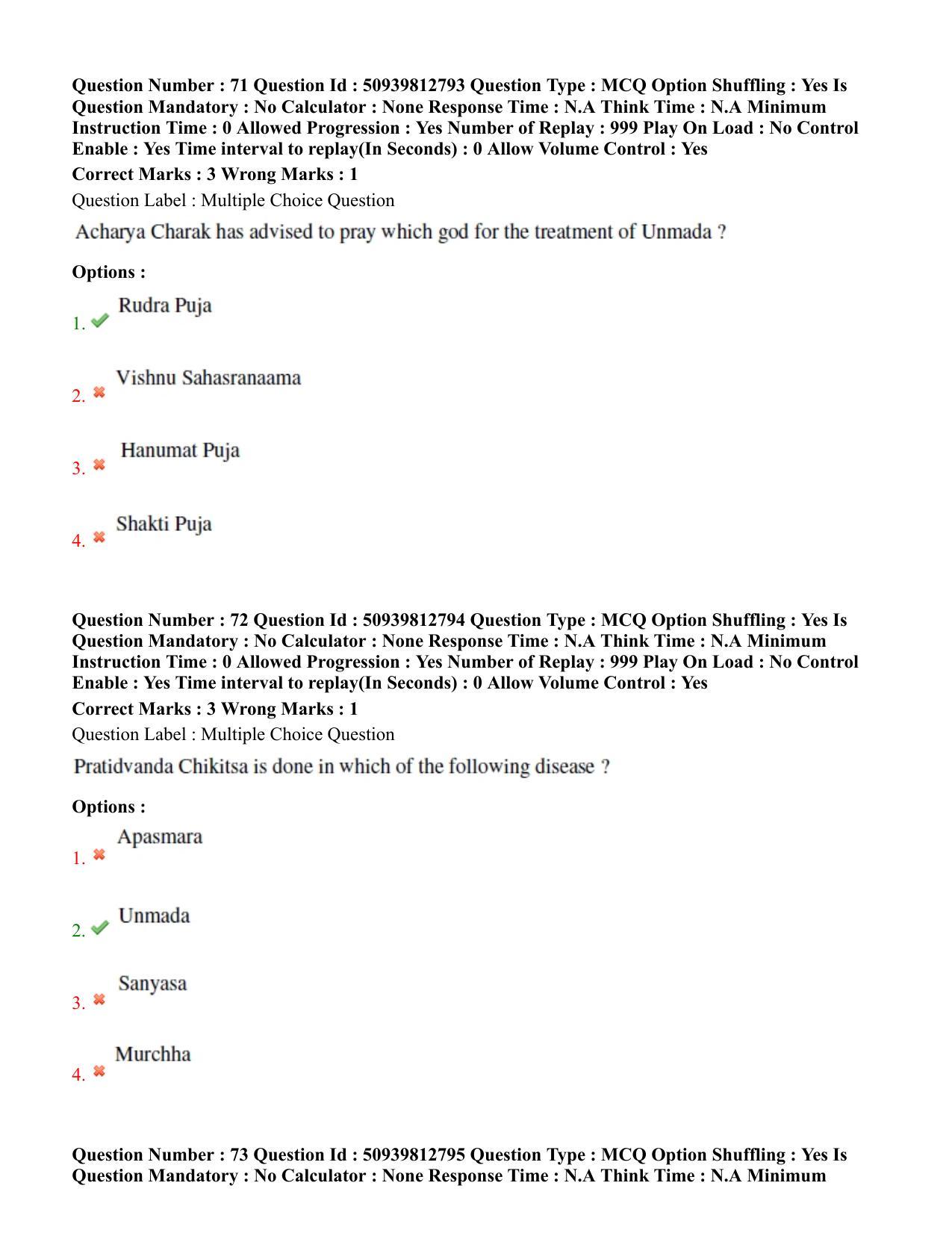 BHU RET Kayachikitsa 2020 Question Paper - Page 43