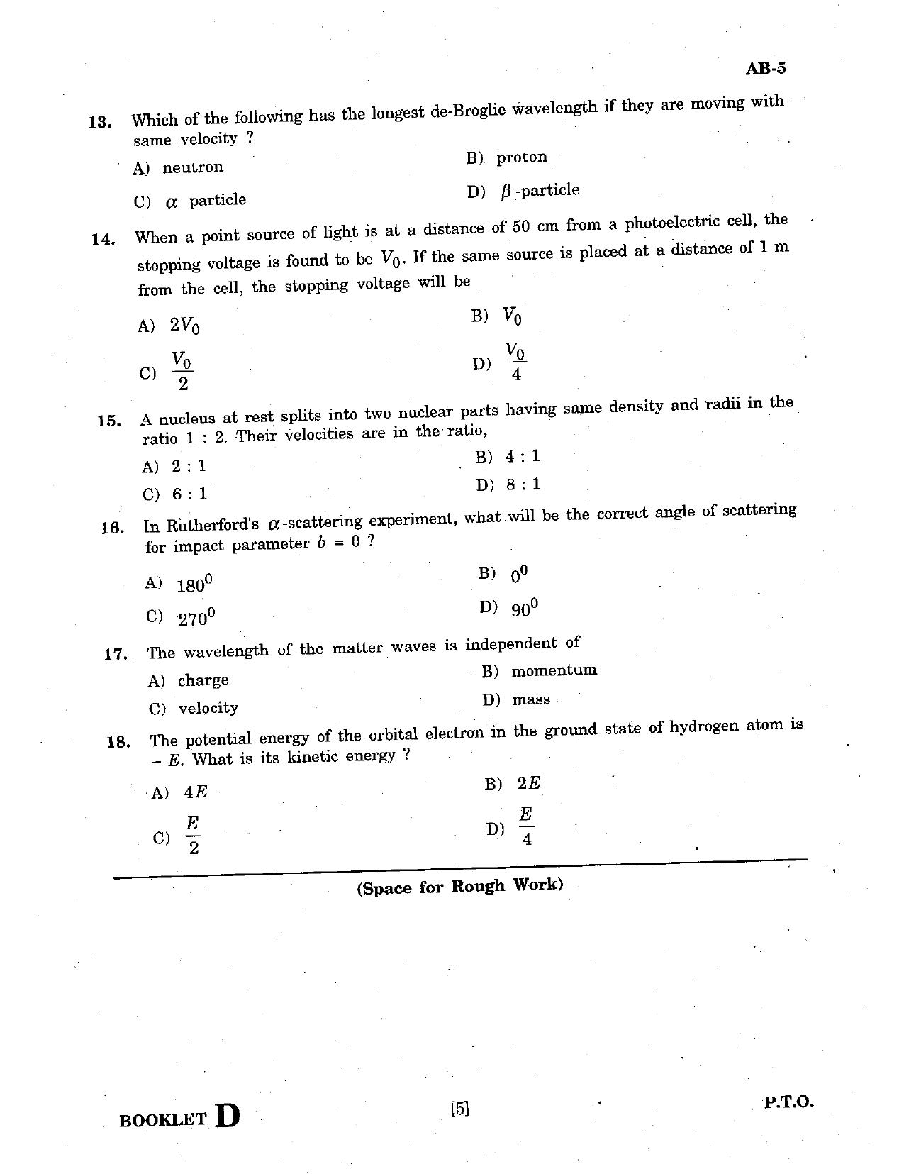 GUJCET 2007 Physics & Chemistry Question Paper - Page 4