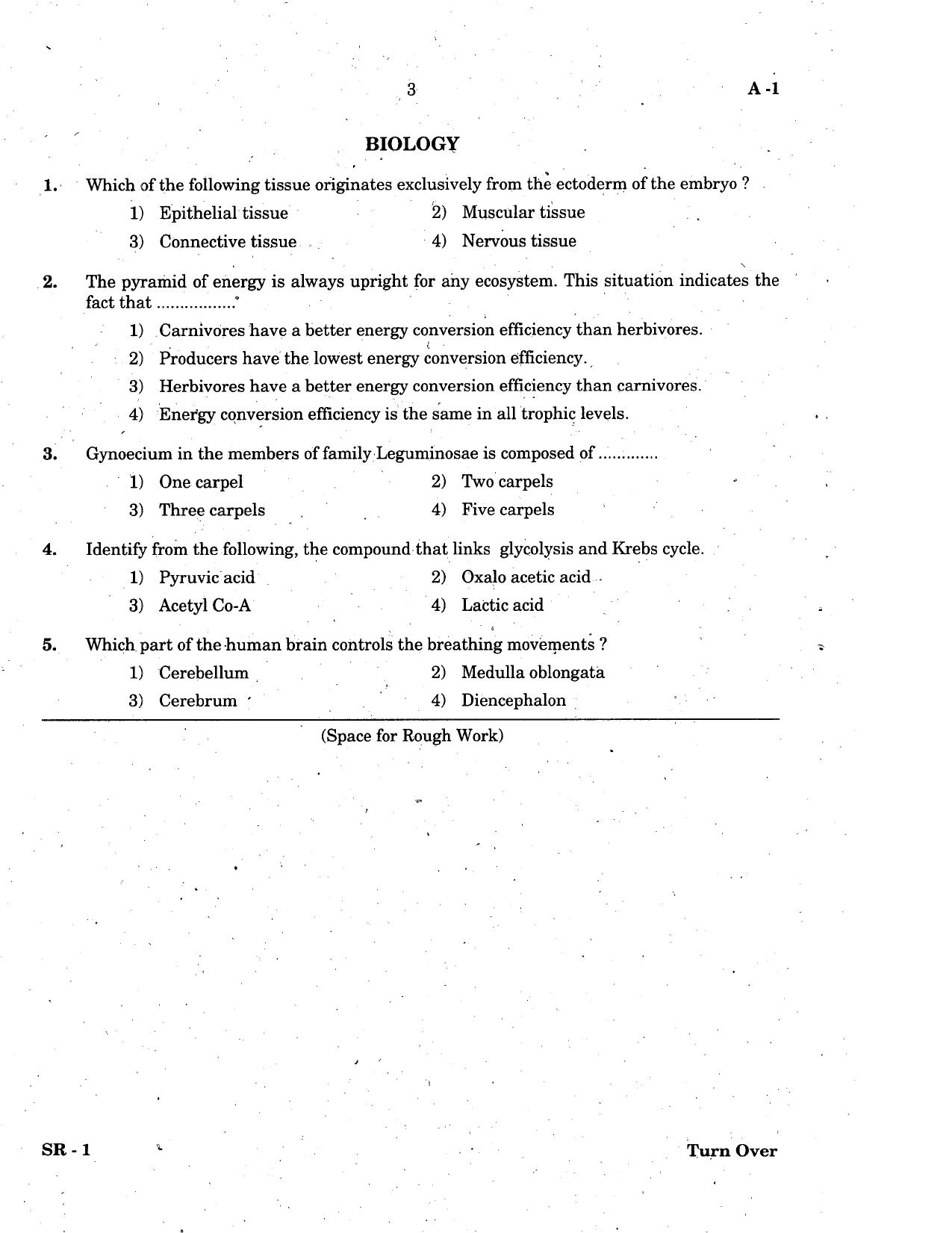 KCET Biology 2005 Question Papers - Page 3
