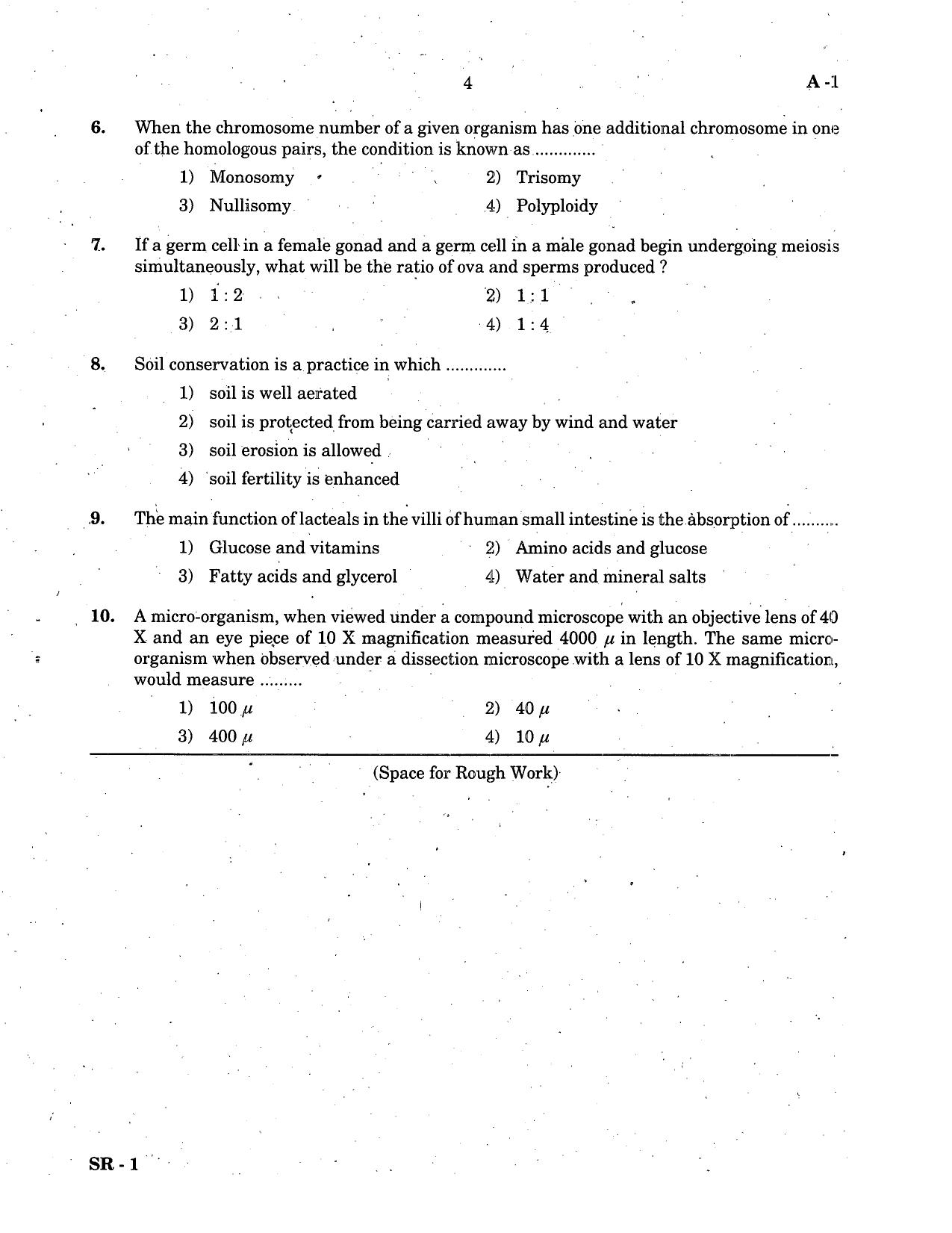 KCET Biology 2005 Question Papers - Page 4