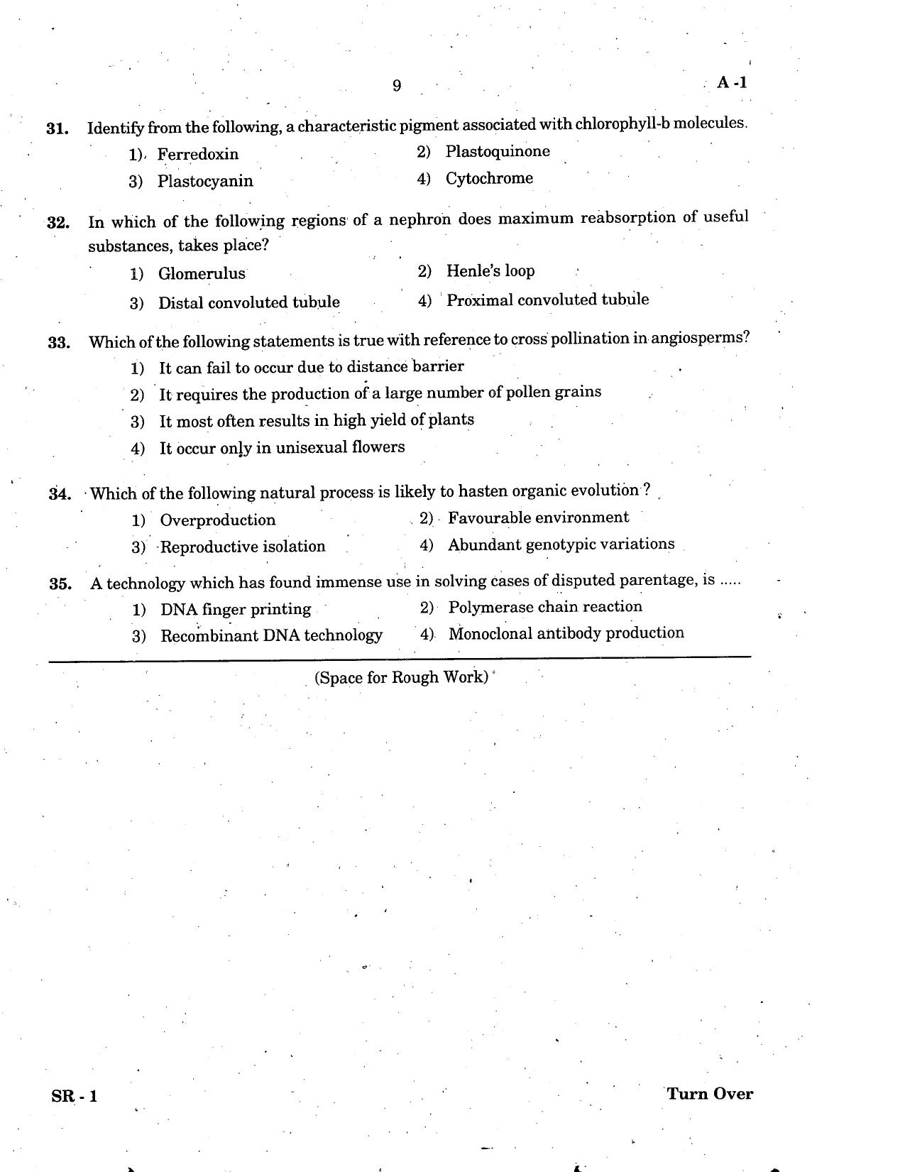 KCET Biology 2005 Question Papers - Page 9
