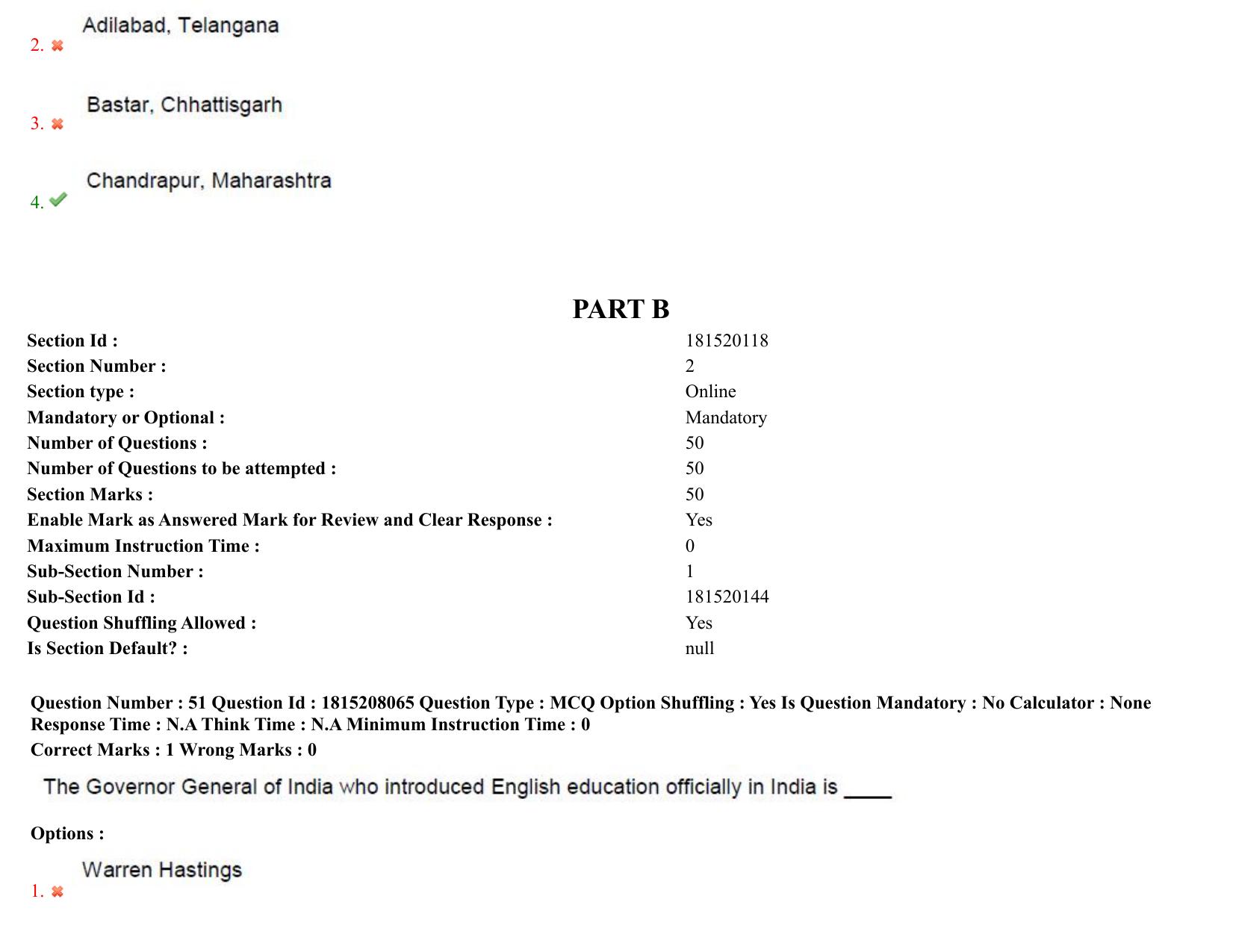 TS CPGET 2023 M Sc Psychology (5 years Integrated) Shift 3 Question Paper with Answer Key - Page 30