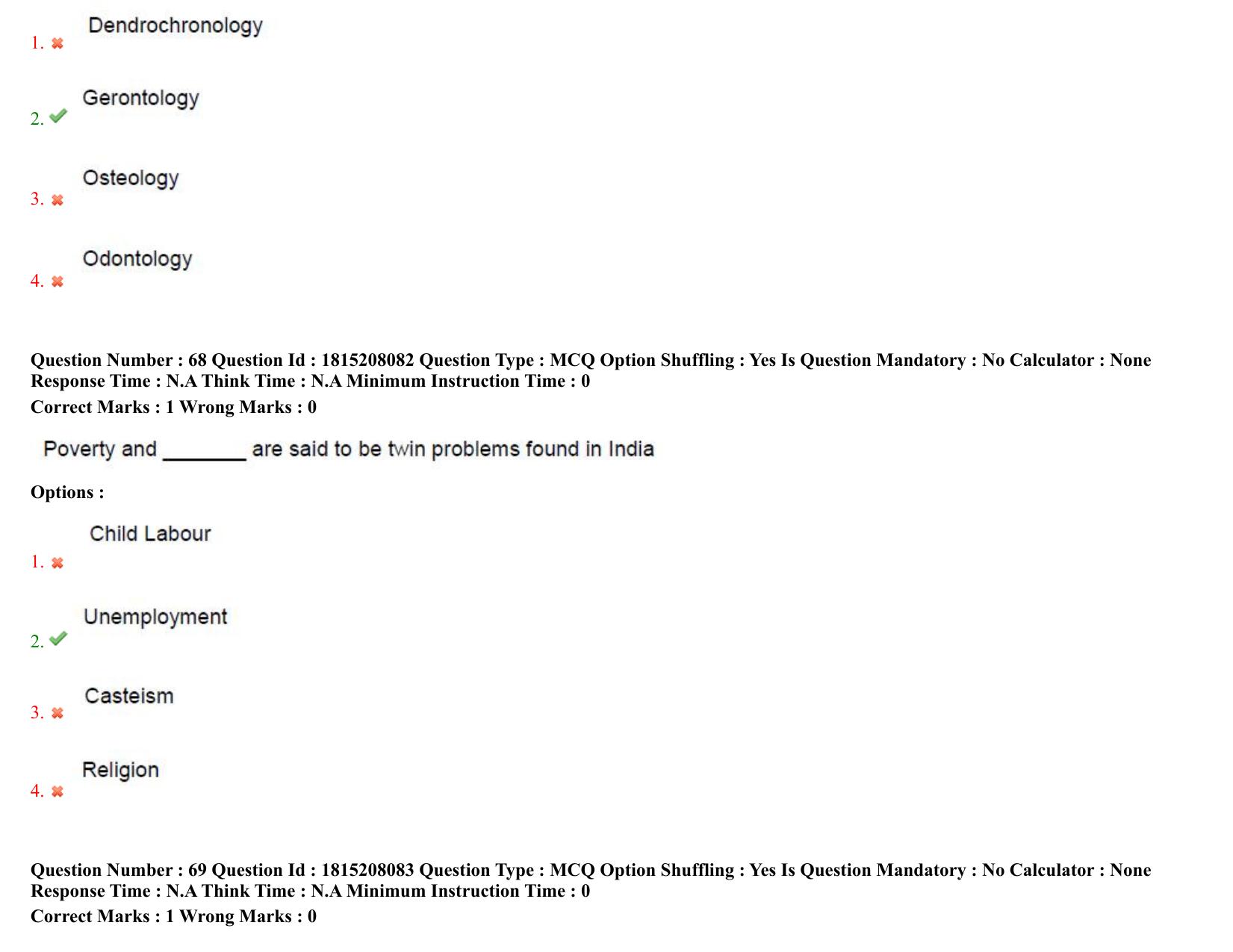 TS CPGET 2023 M Sc Psychology (5 years Integrated) Shift 3 Question Paper with Answer Key - Page 40