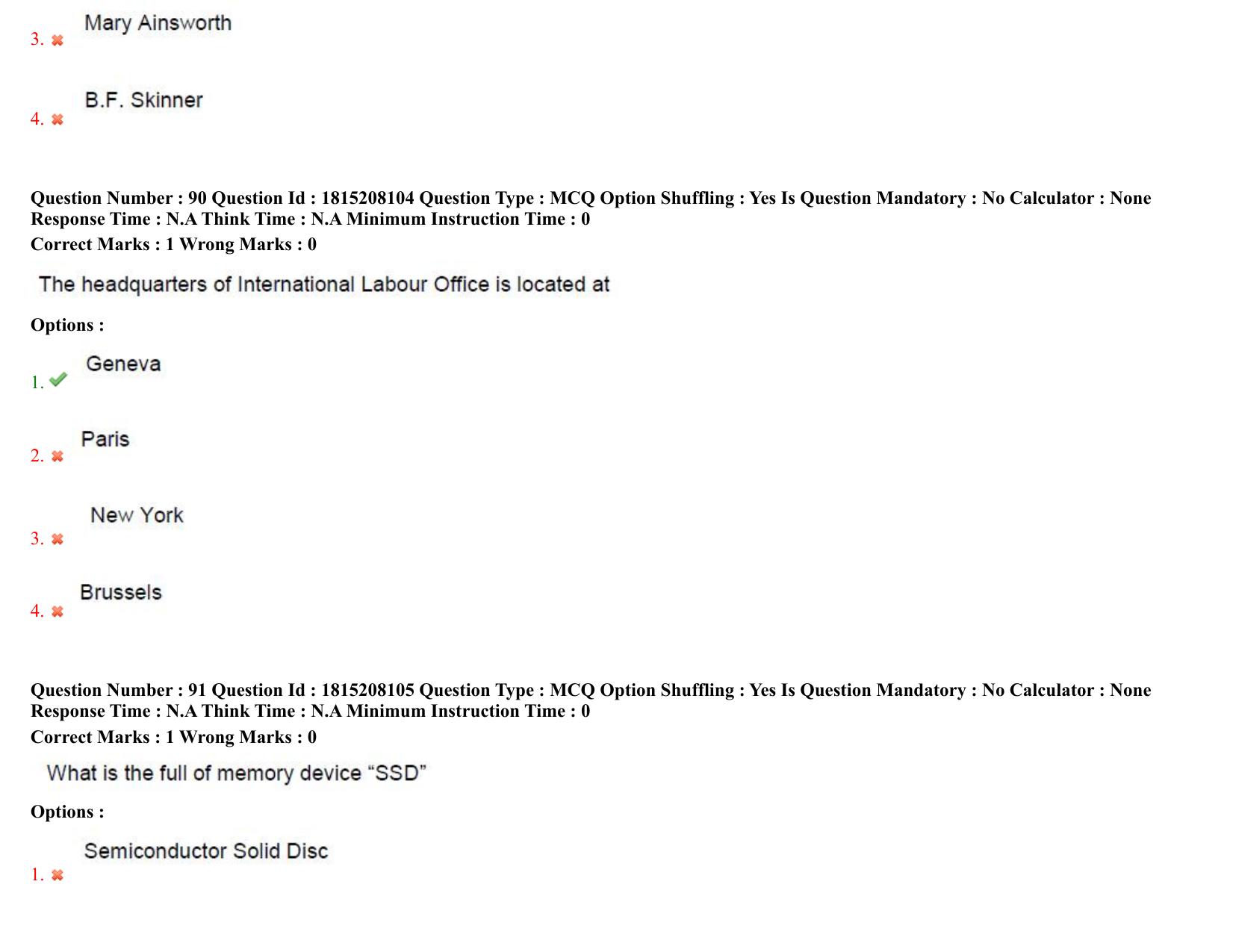 TS CPGET 2023 M Sc Psychology (5 years Integrated) Shift 3 Question Paper with Answer Key - Page 52