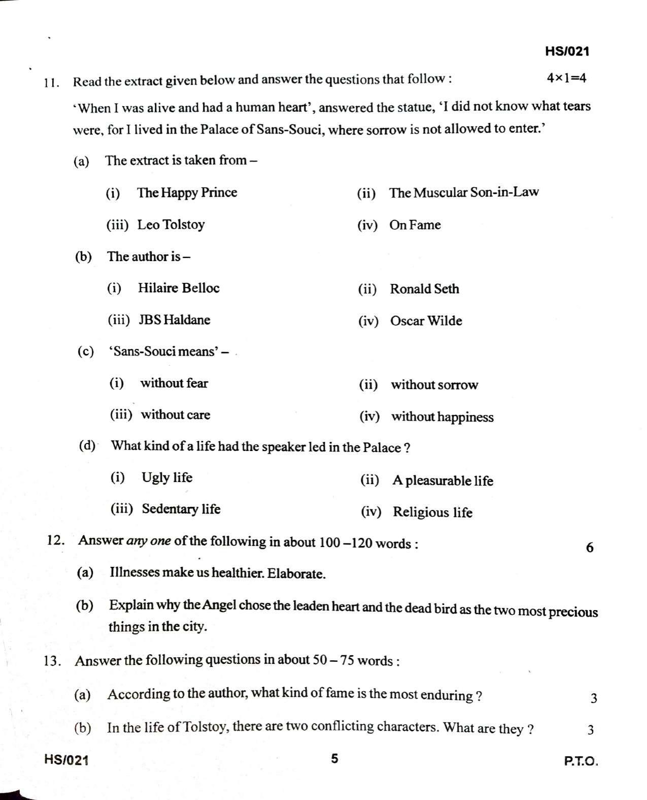 MBSE HSLC/Class 10 2022 Question Paper - Page 5