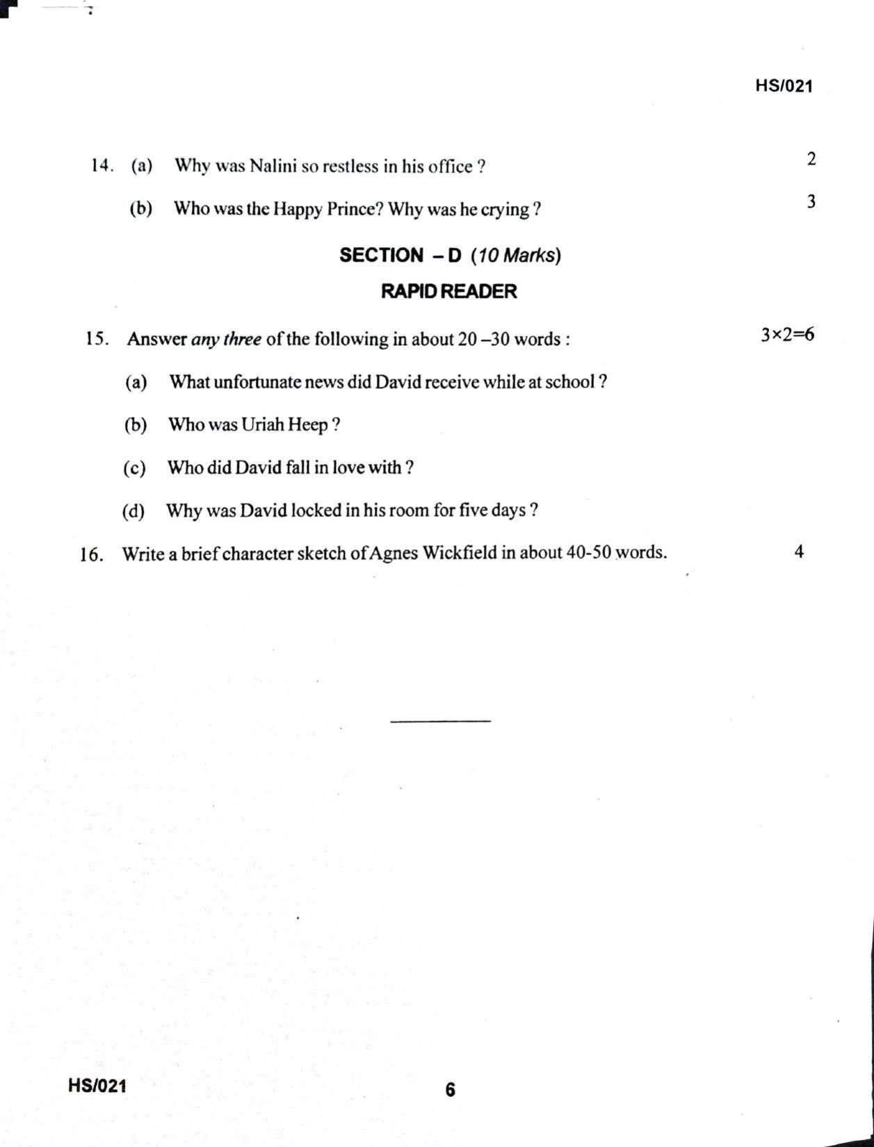 MBSE HSLC/Class 10 2022 Question Paper - Page 6