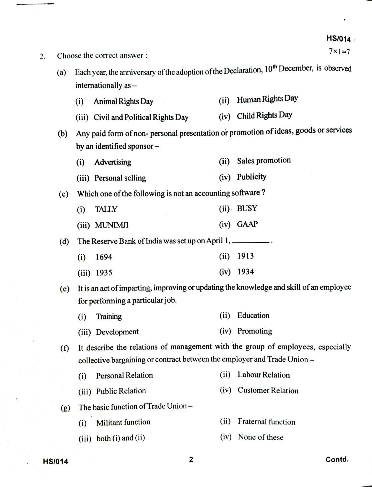 MBSE HSLC/Class 10 2022 Question Paper - Page 18