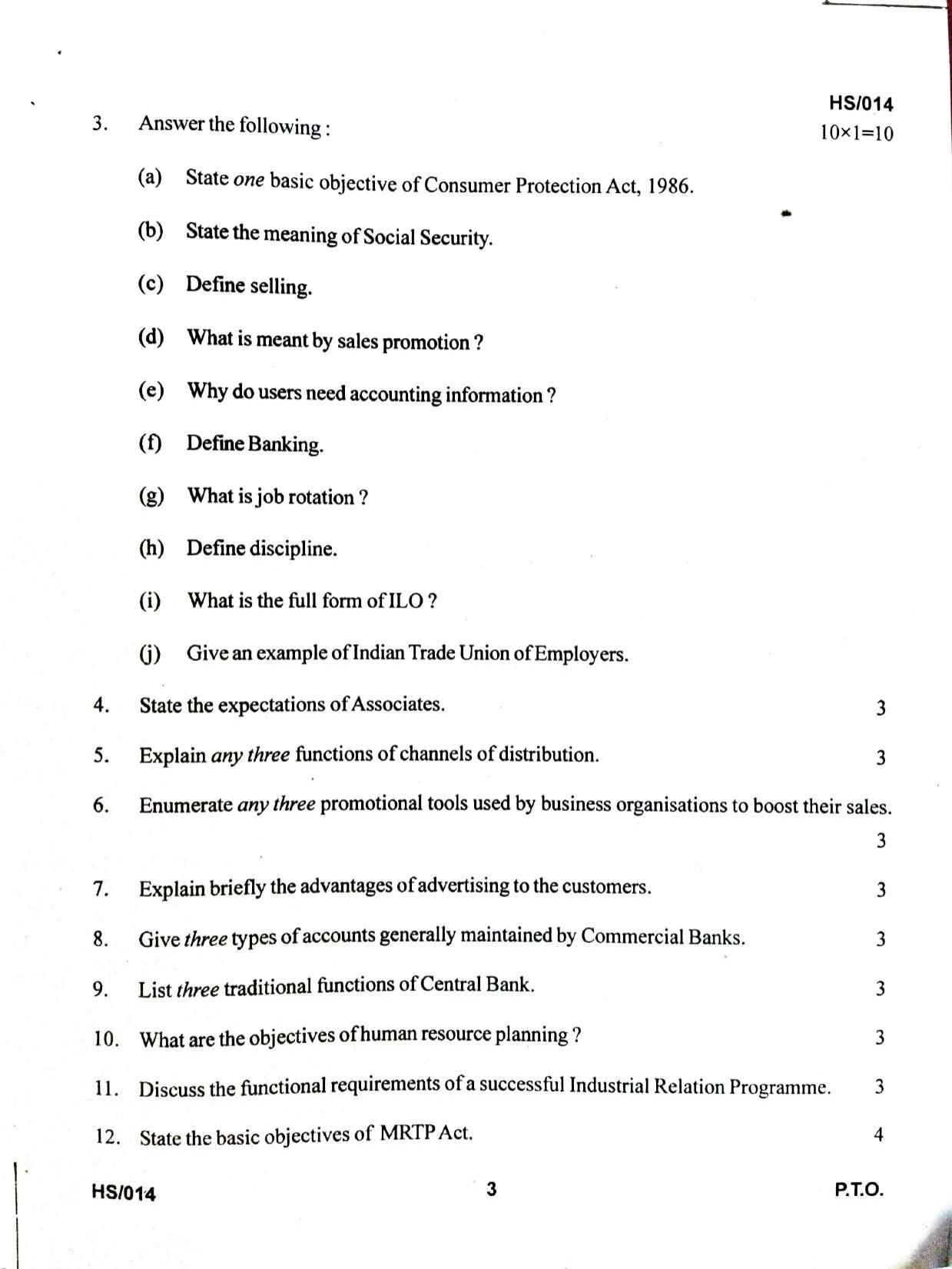 MBSE HSLC/Class 10 2022 Question Paper - Page 19